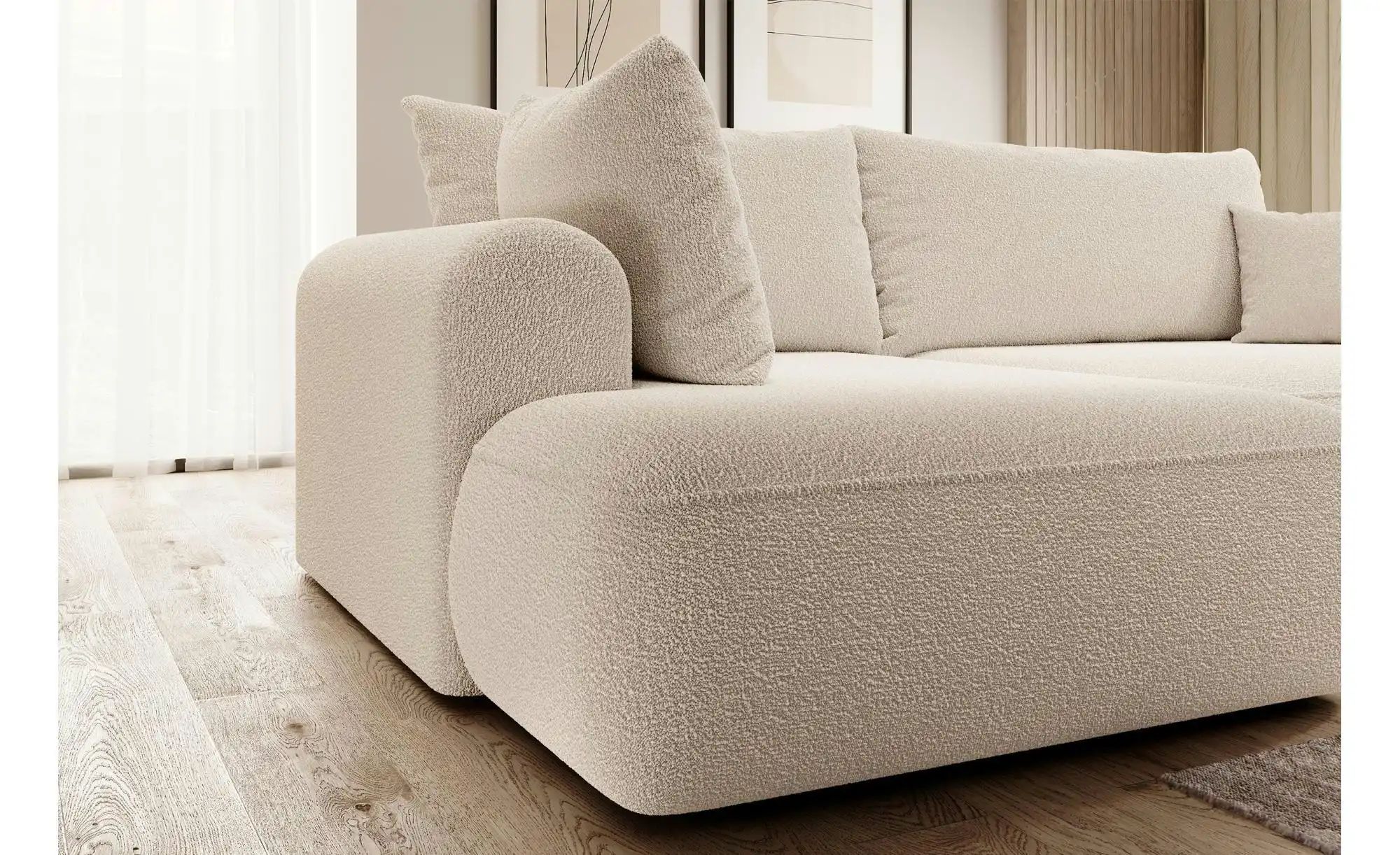 Ecksofa  Ovo ¦ beige ¦ Maße (cm): B: 262 H: 95 Polstermöbel > Sofas > Eckso günstig online kaufen