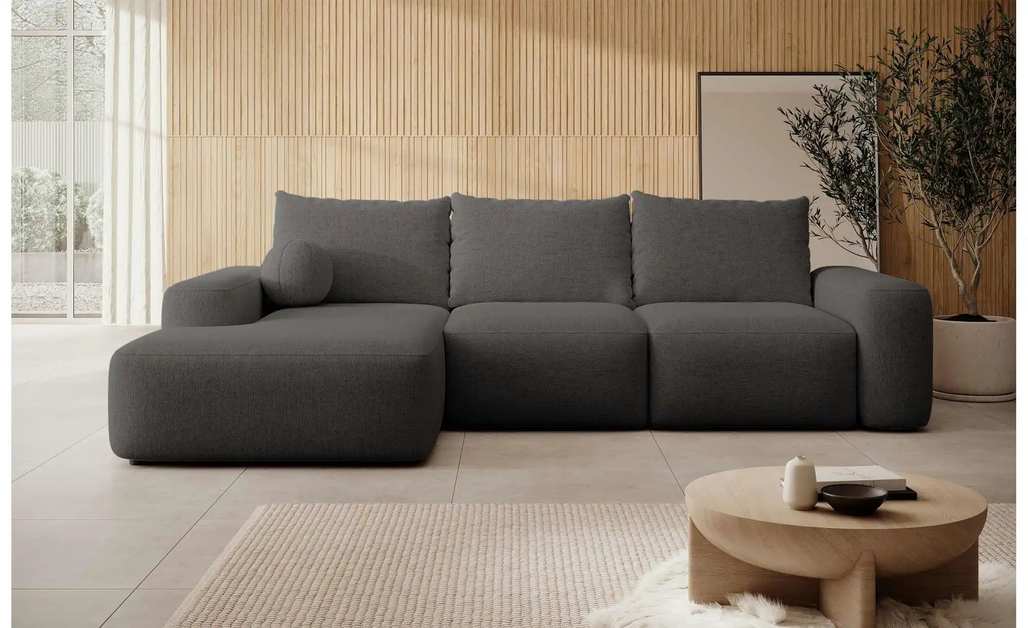 Selsey Ecksofa mit Schlaffunktion Carnos ¦ grau ¦ Maße (cm): B: 264 H: 82 P günstig online kaufen