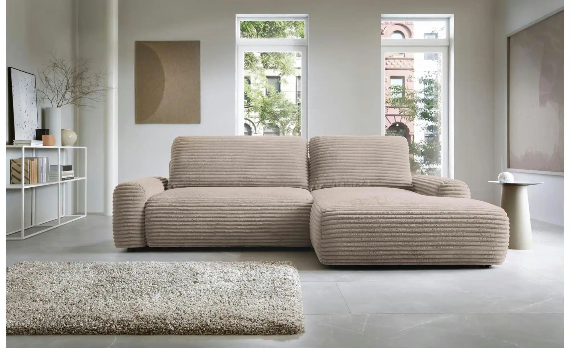 Ecksofa  Alferia ¦ beige ¦ Maße (cm): B: 264 H: 82 Polstermöbel > Sofas > E günstig online kaufen