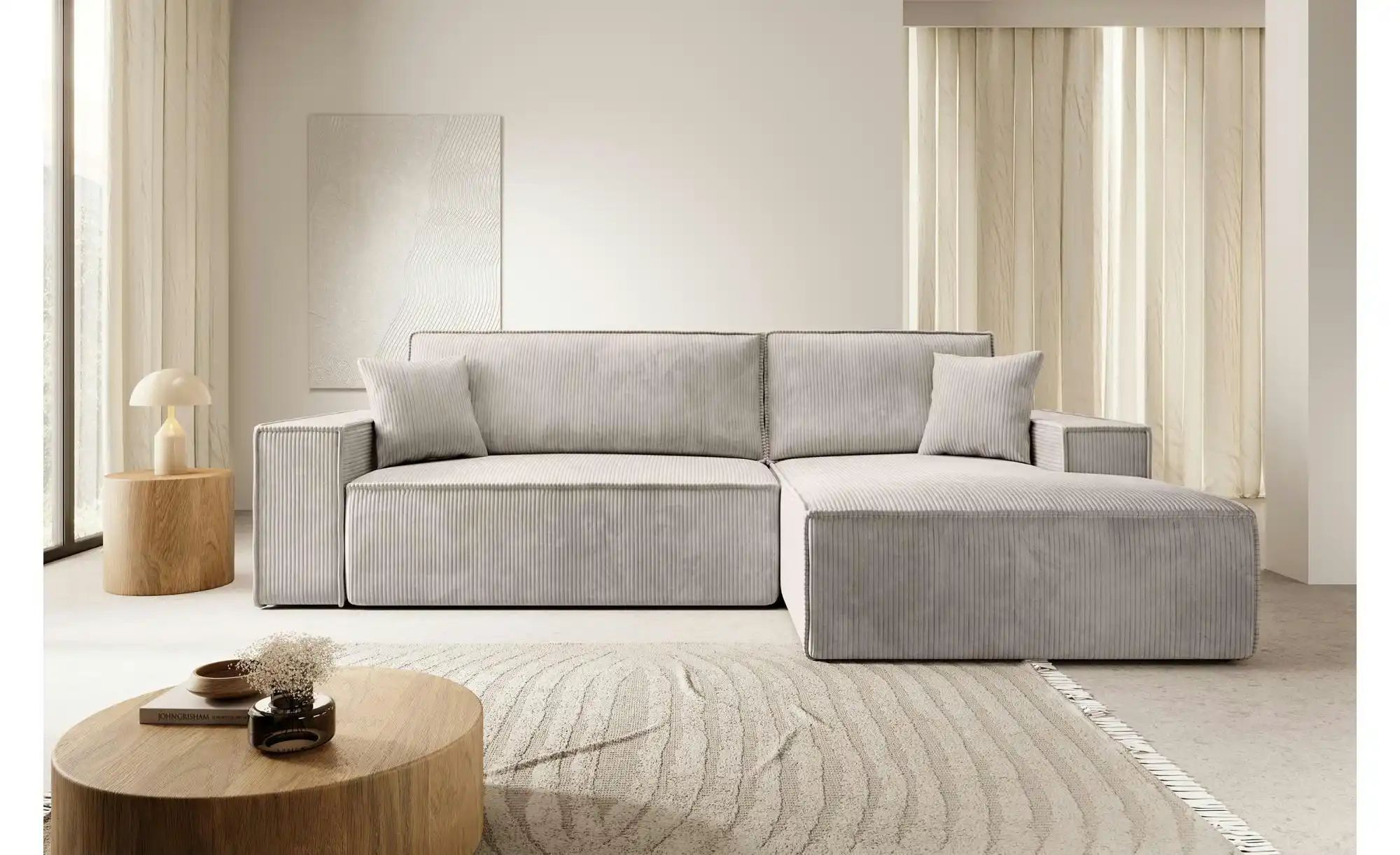 Selsey Ecksofa mit Schlaffunktion Farese  ¦ creme ¦ Maße (cm): B: 267 H: 85 günstig online kaufen