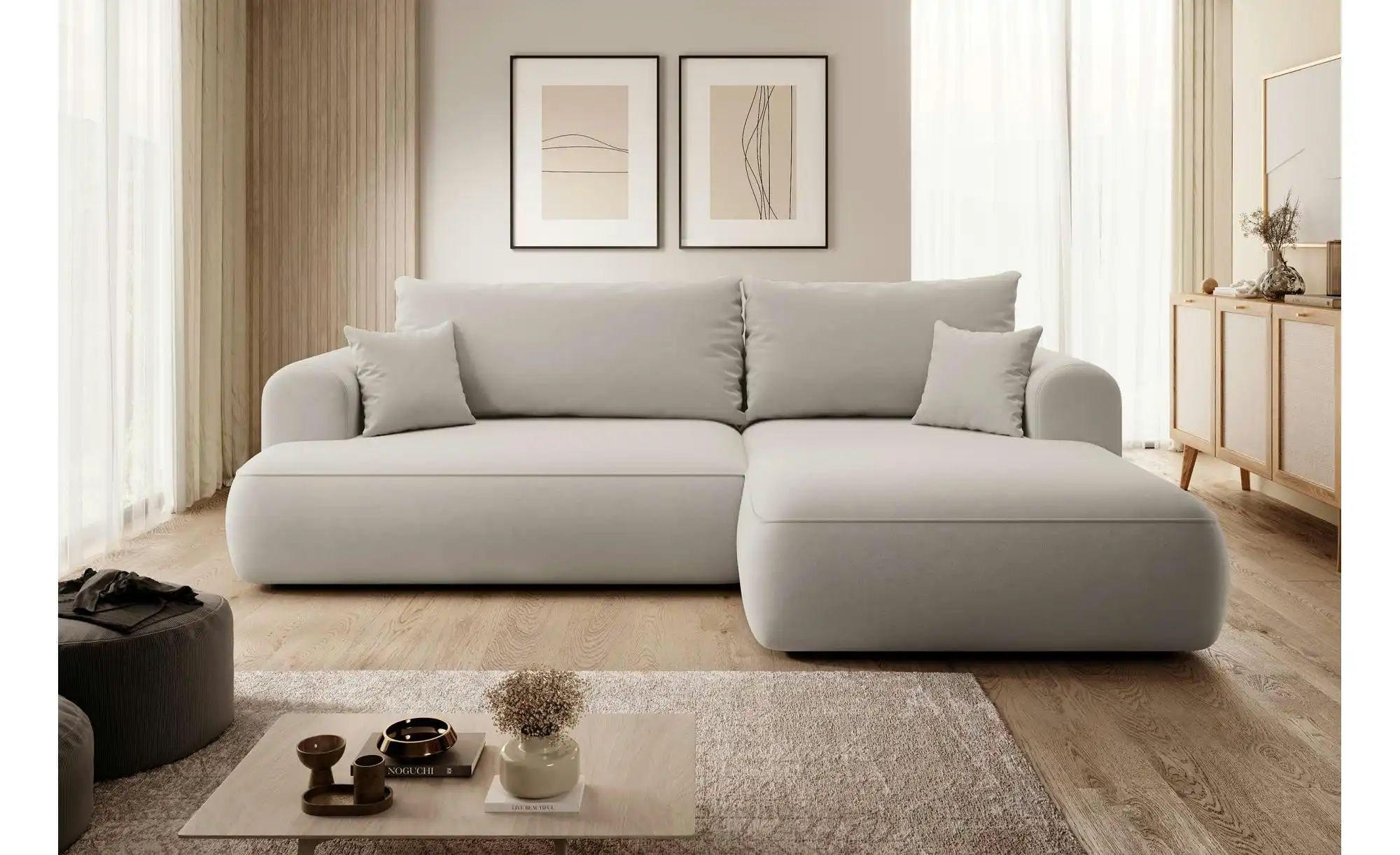 Ecksofa  Ovo ¦ creme ¦ Maße (cm): B: 260 H: 93 Polstermöbel > Sofas > Eckso günstig online kaufen