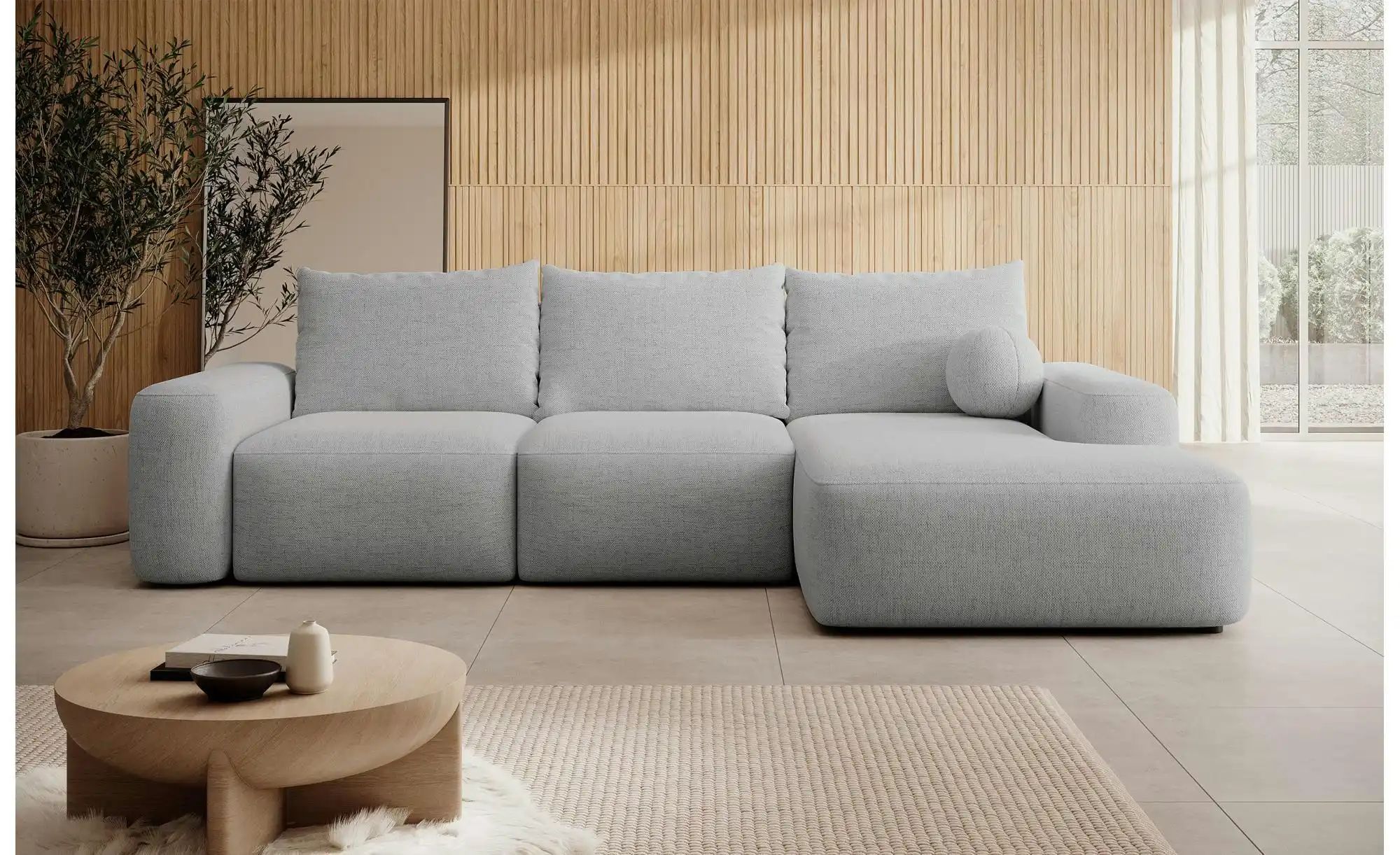 Selsey Ecksofa mit Schlaffunktion Carnos ¦ grau ¦ Maße (cm): B: 264 H: 82 P günstig online kaufen