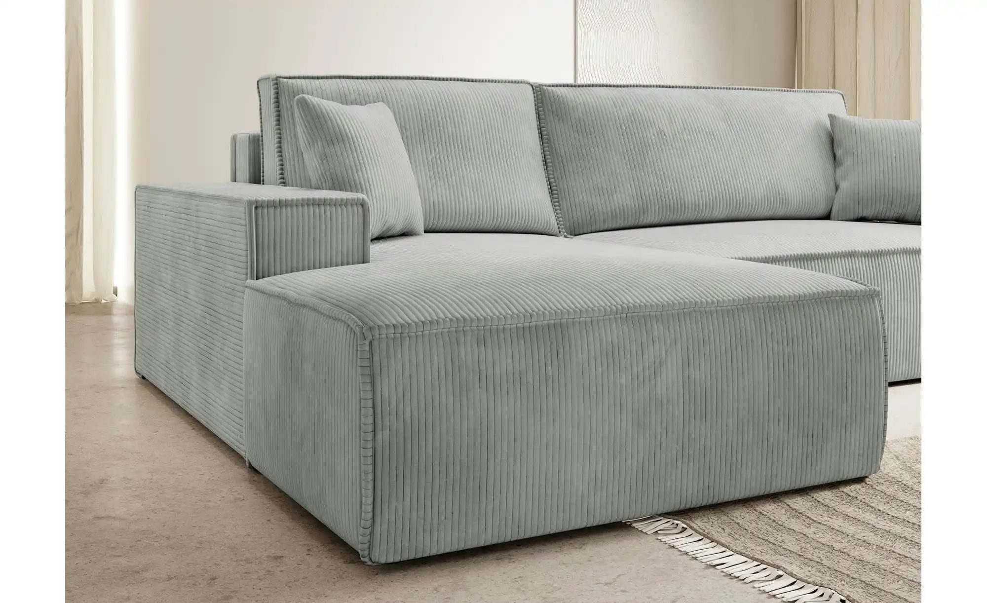 Selsey Ecksofa mit Schlaffunktion Farese  ¦ grau ¦ Maße (cm): B: 267 H: 85 günstig online kaufen