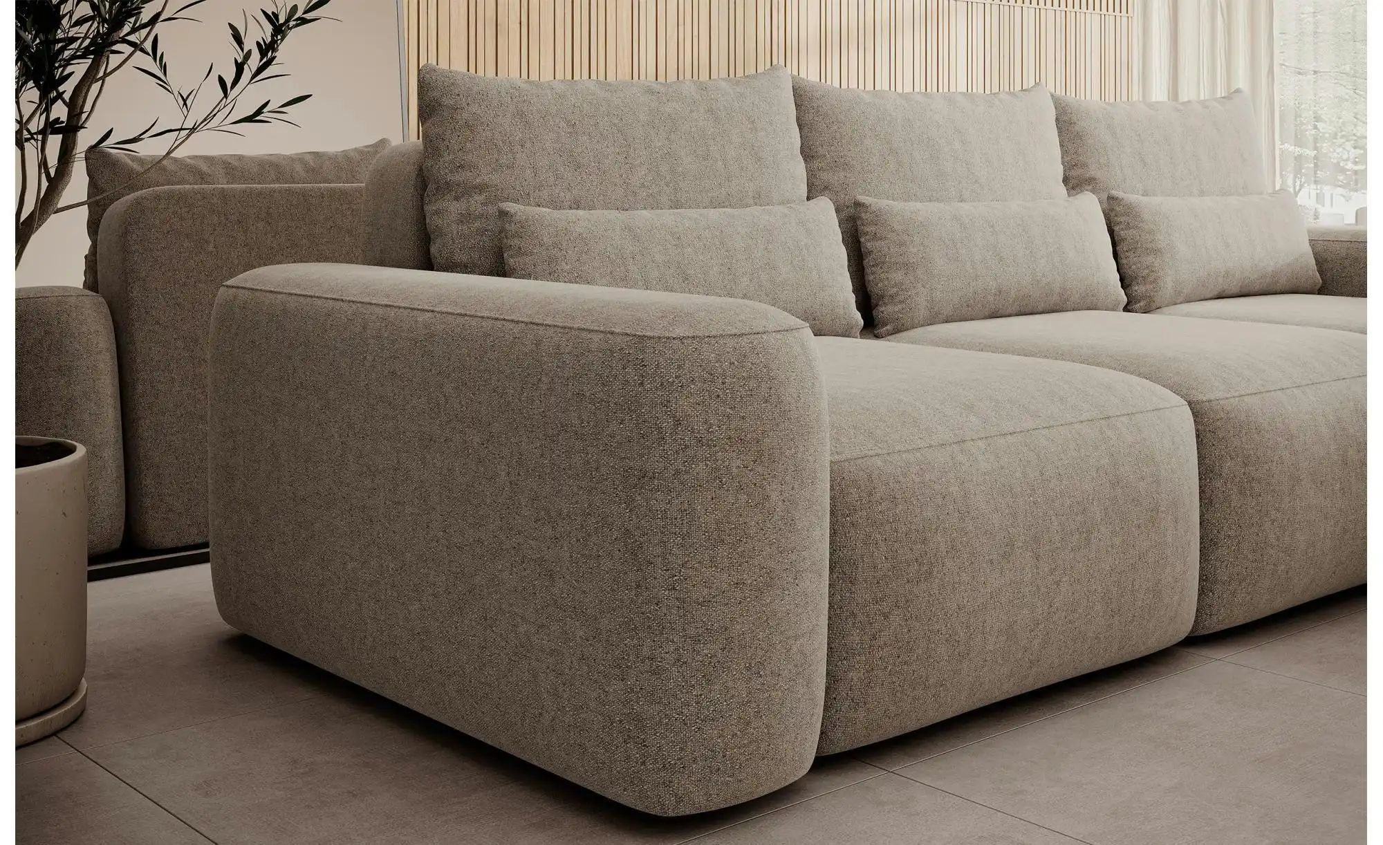 Ecksofa mit Schlaffunktion Carnos ¦ braun ¦ Maße (cm): B: 264 H: 82 Polster günstig online kaufen
