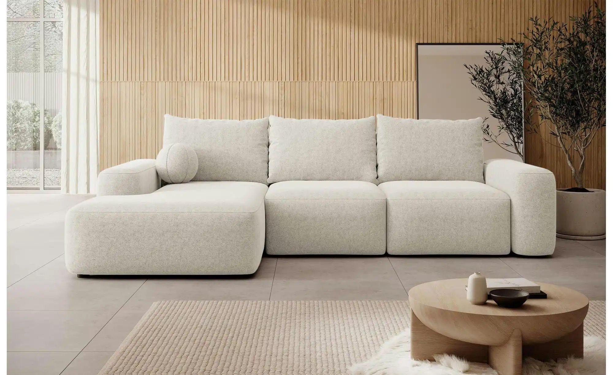 Thumbnail - Selsey Ecksofa mit Schlaffunktion Carnos ¦ creme ¦ Maße (cm): B: 264 H: 82 Polstermöbel > Sofas > Ecksofas - Höffner