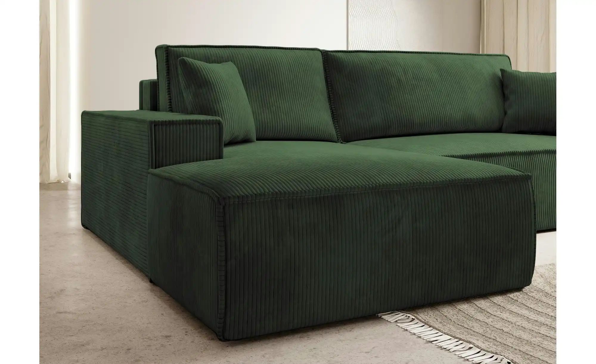 Selsey Ecksofa mit Schlaffunktion Farese  ¦ grün ¦ Maße (cm): B: 267 H: 85 günstig online kaufen
