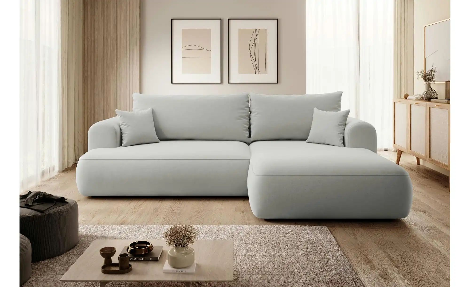 Ecksofa mit Schlaffunktion Ovo ¦ grau ¦ Maße (cm): B: 260 H: 93 Polstermöbe günstig online kaufen