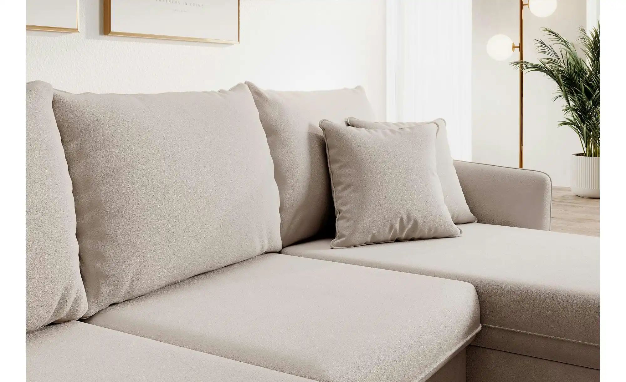 Ecksofa  Volio ¦ beige ¦ Maße (cm): B: 223 H: 88 Polstermöbel > Sofas > Eck günstig online kaufen
