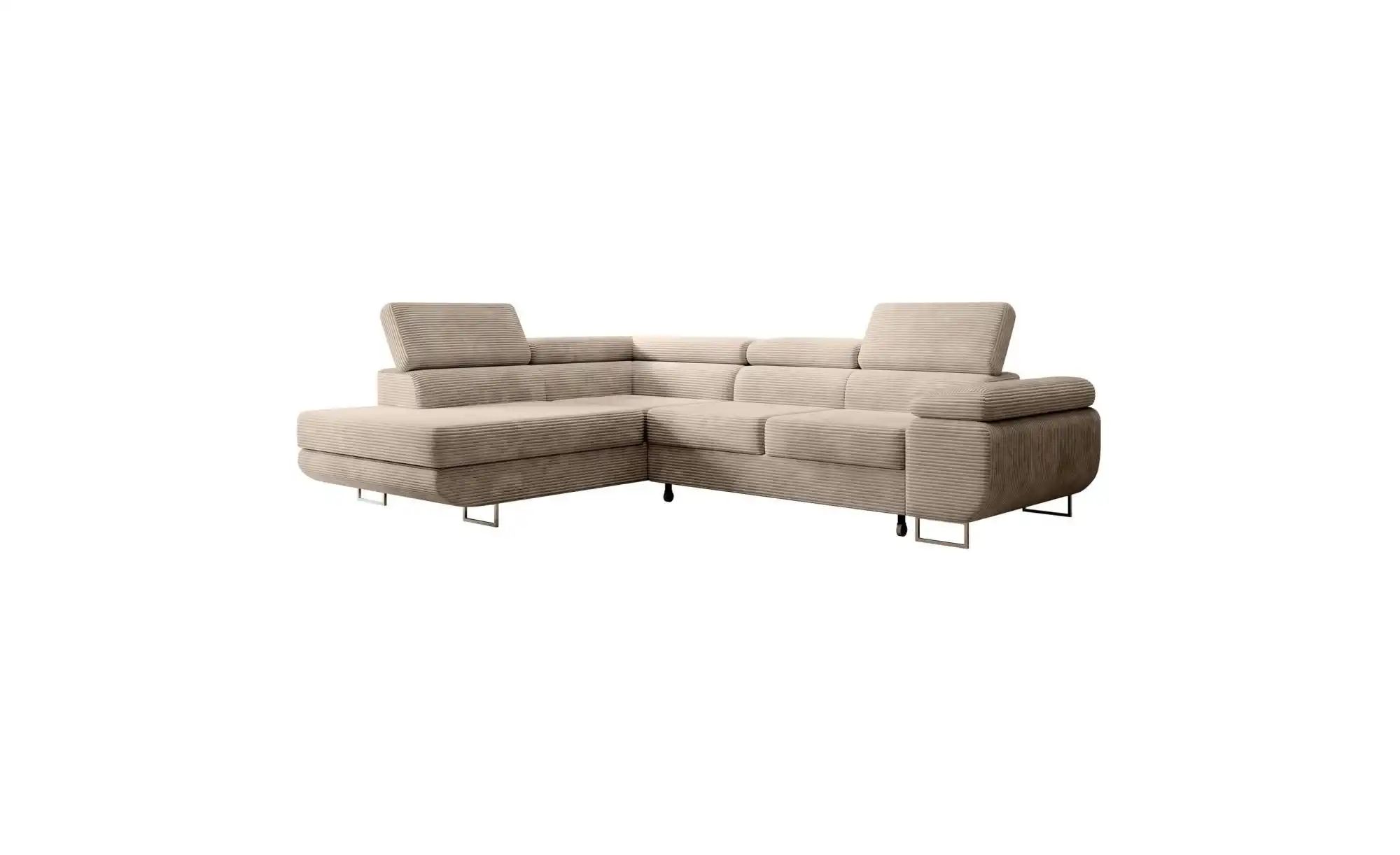 Ecksofa mit Schlaffunktion Stevil ¦ beige ¦ Maße (cm): B: 275 H: 90 Polster günstig online kaufen