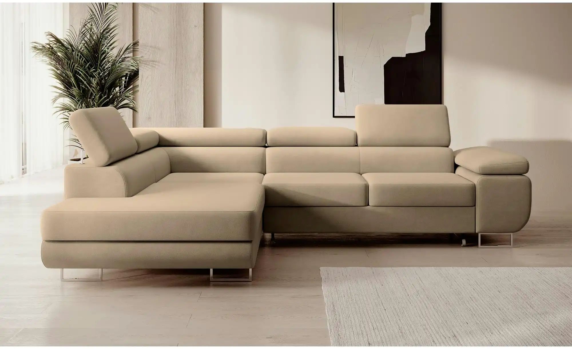 Thumbnail - Selsey Ecksofa mit Schlaffunktion Stevil ¦ beige ¦ Maße (cm): B: 275 H: 90 Polstermöbel > Sofas > Ecksofas - Höffner