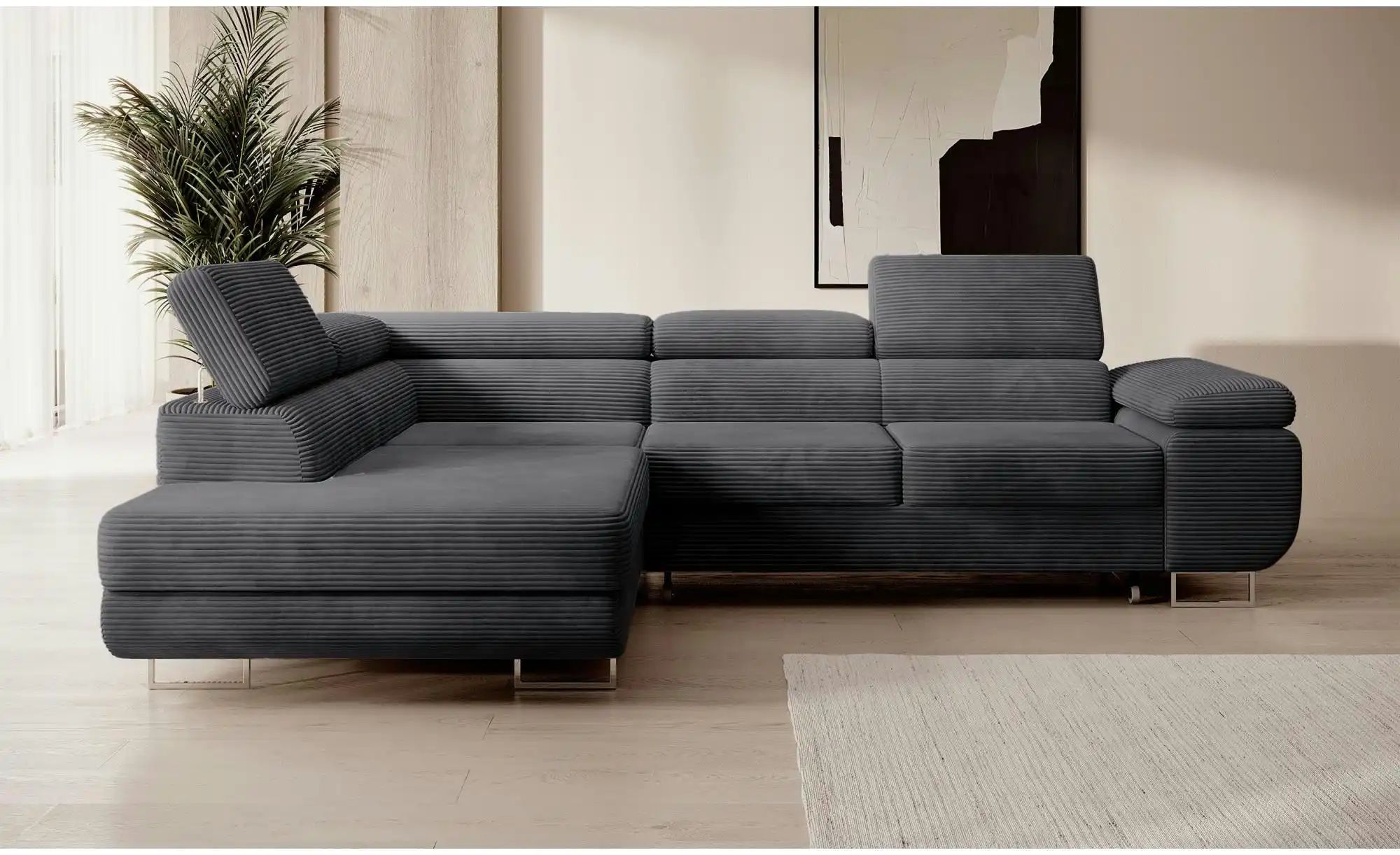 Thumbnail - Selsey Ecksofa mit Schlaffunktion Stevil ¦ grau ¦ Maße (cm): B: 275 H: 90 Polstermöbel > Sofas > Ecksofas - Höffner