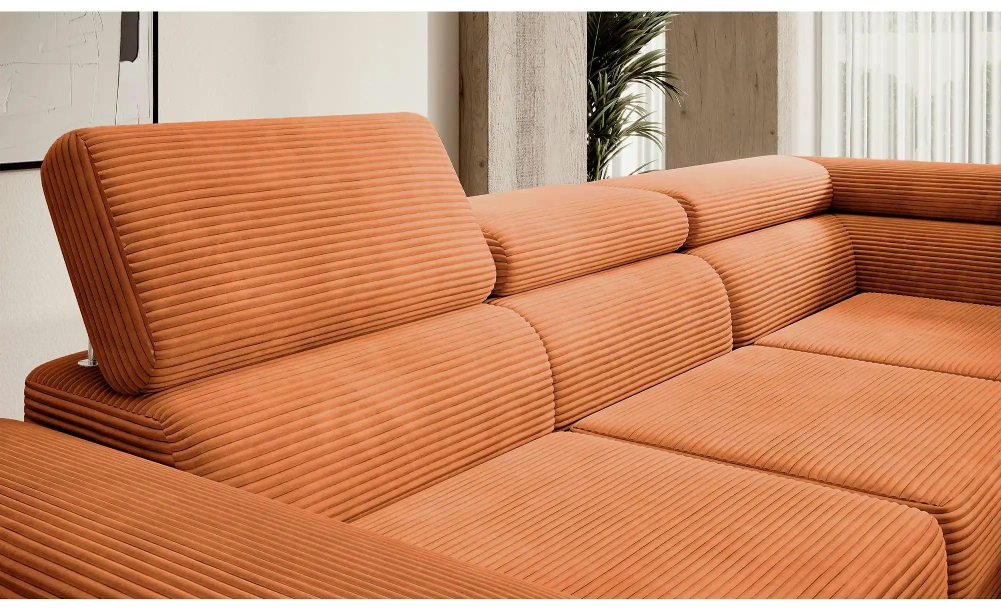 Thumbnail - Ecksofa mit Schlaffunktion Stevil ¦ kupfer ¦ Maße (cm): B: 275 H: 90 Polstermöbel > Sofas > Ecksofas - Höffner