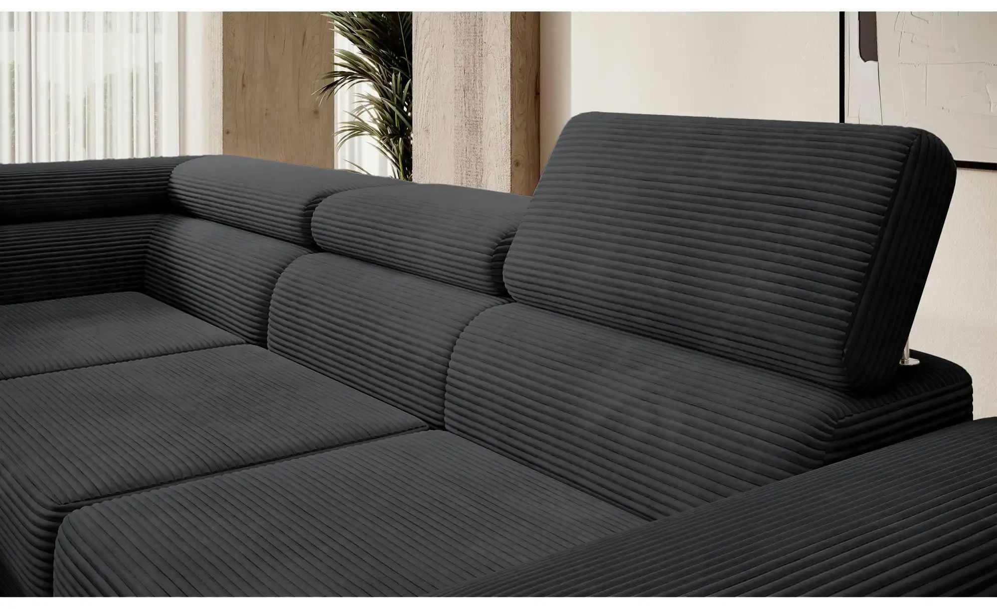 Thumbnail - Selsey Ecksofa mit Schlaffunktion Stevil ¦ schwarz ¦ Maße (cm): B: 275 H: 90 Polstermöbel > Sofas > Ecksofas - Höffner