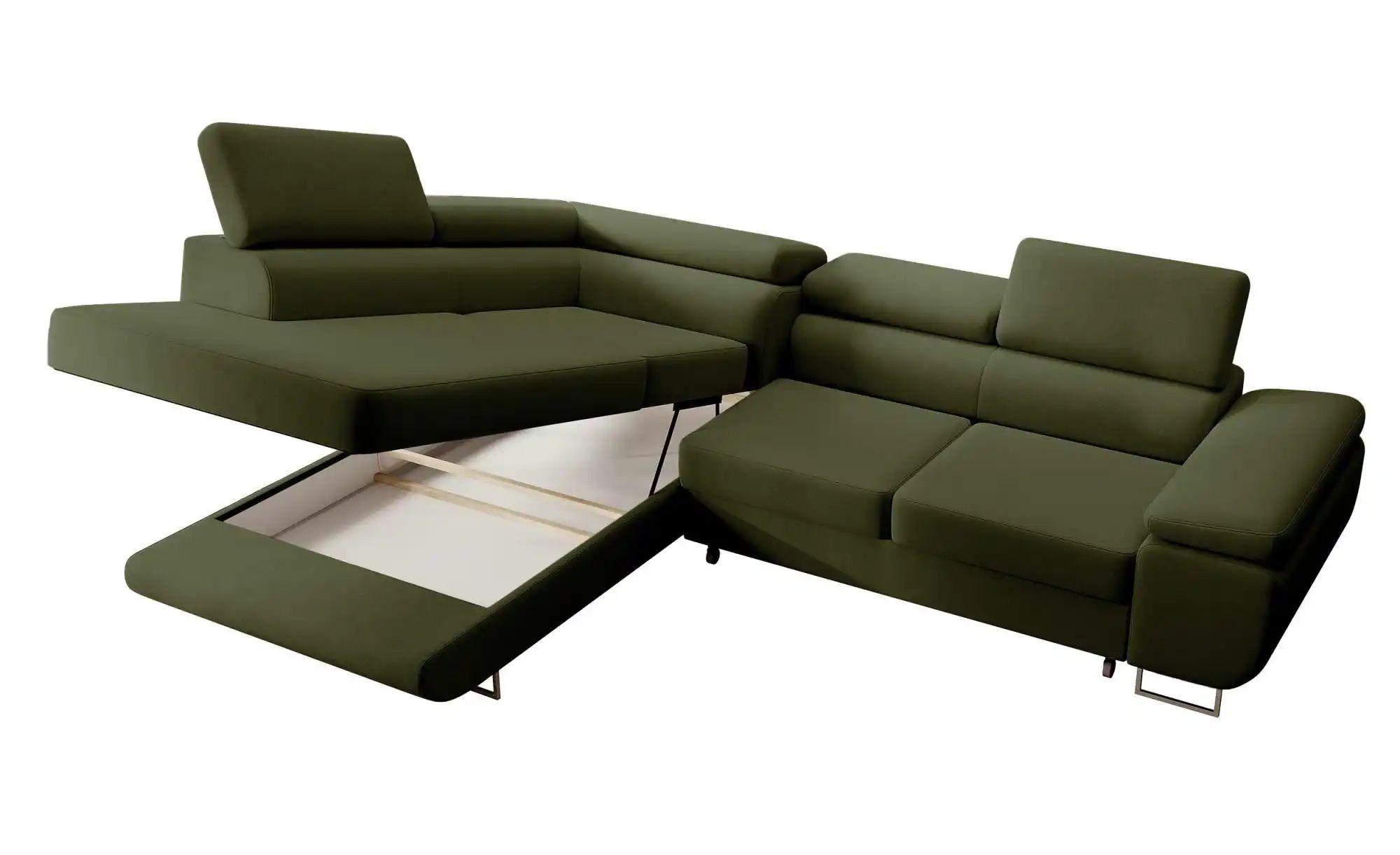 Selsey Ecksofa mit Schlaffunktion Stevil ¦ grün ¦ Maße (cm): B: 275 H: 90 P günstig online kaufen