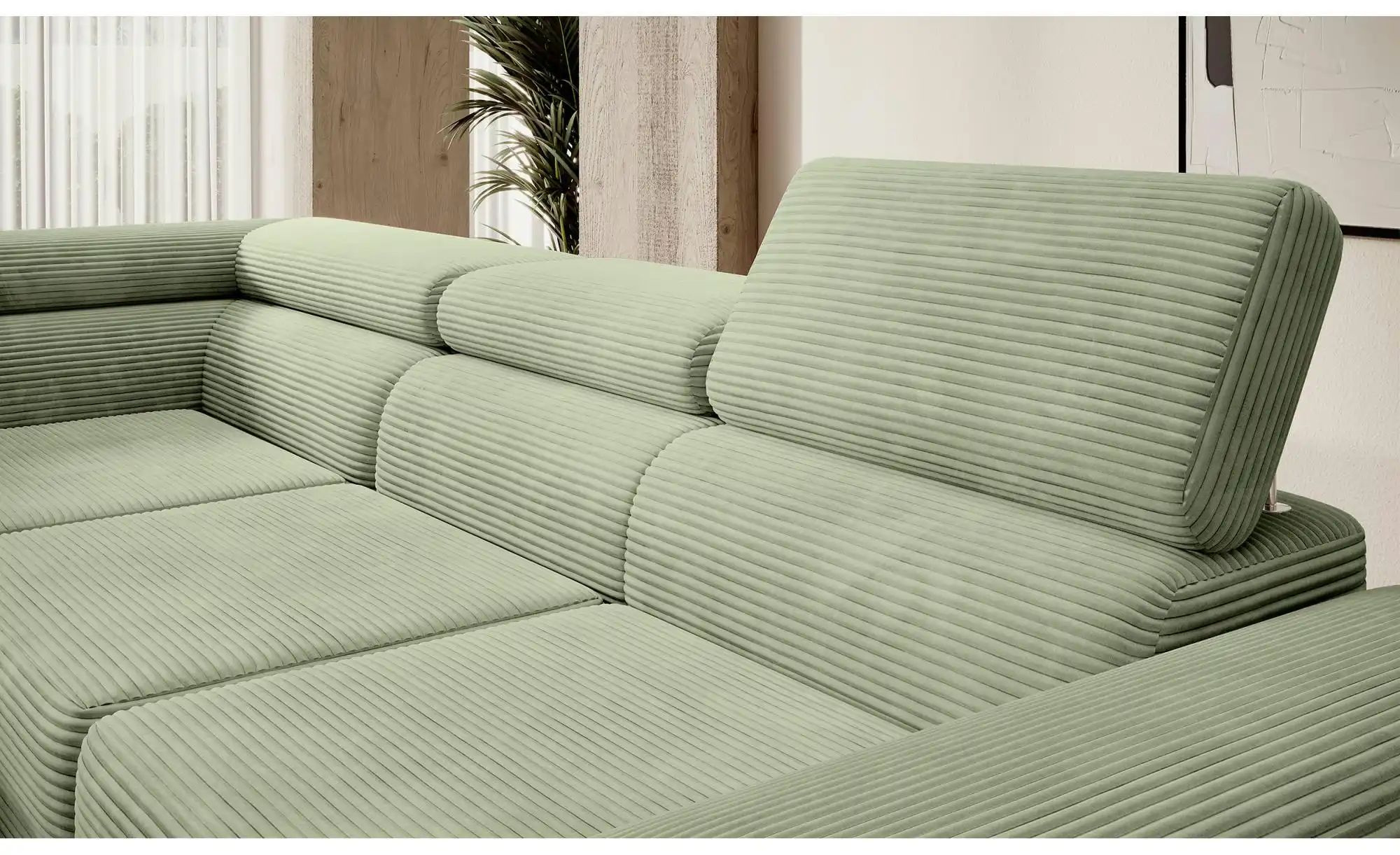 Thumbnail - Ecksofa mit Schlaffunktion Stevil ¦ grün ¦ Maße (cm): B: 275 H: 90 Polstermöbel > Sofas > Ecksofas - Höffner