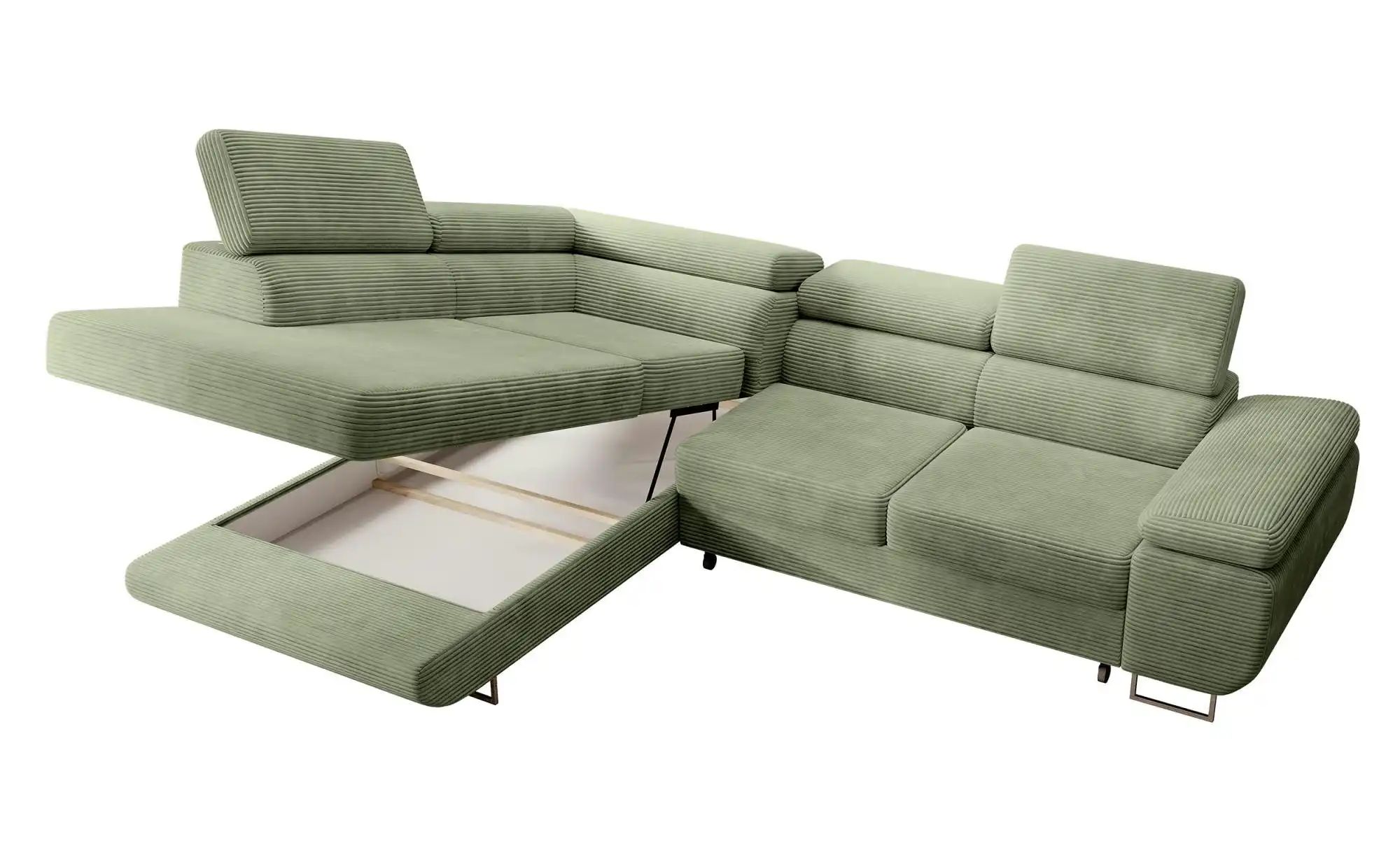 Thumbnail - Ecksofa mit Schlaffunktion Stevil ¦ grün ¦ Maße (cm): B: 275 H: 90 Polstermöbel > Sofas > Ecksofas - Höffner