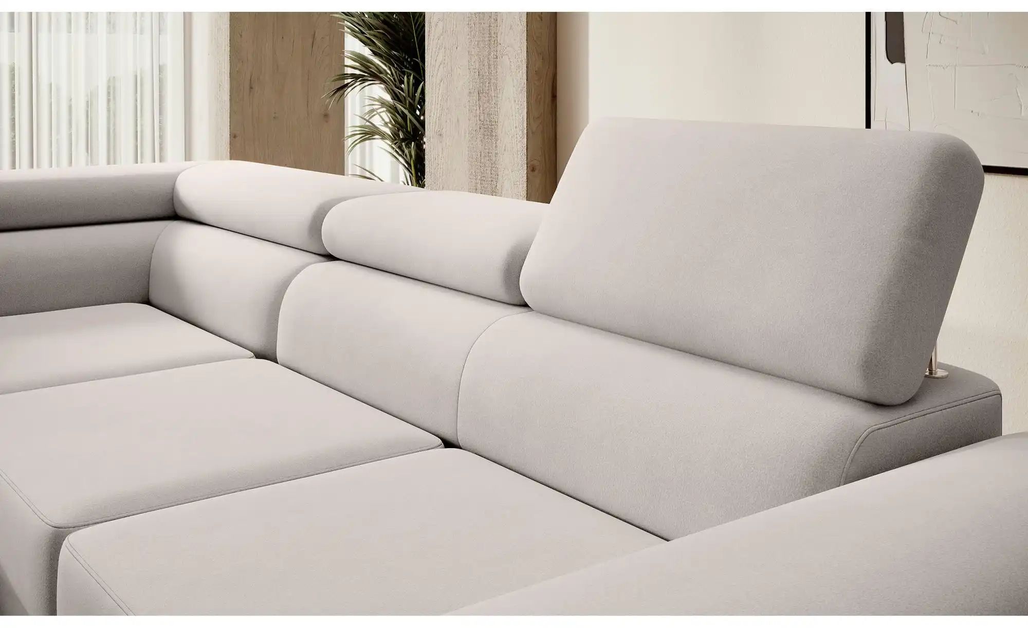 Ecksofa mit Schlaffunktion Stevil ¦ creme ¦ Maße (cm): B: 275 H: 90 Polster günstig online kaufen