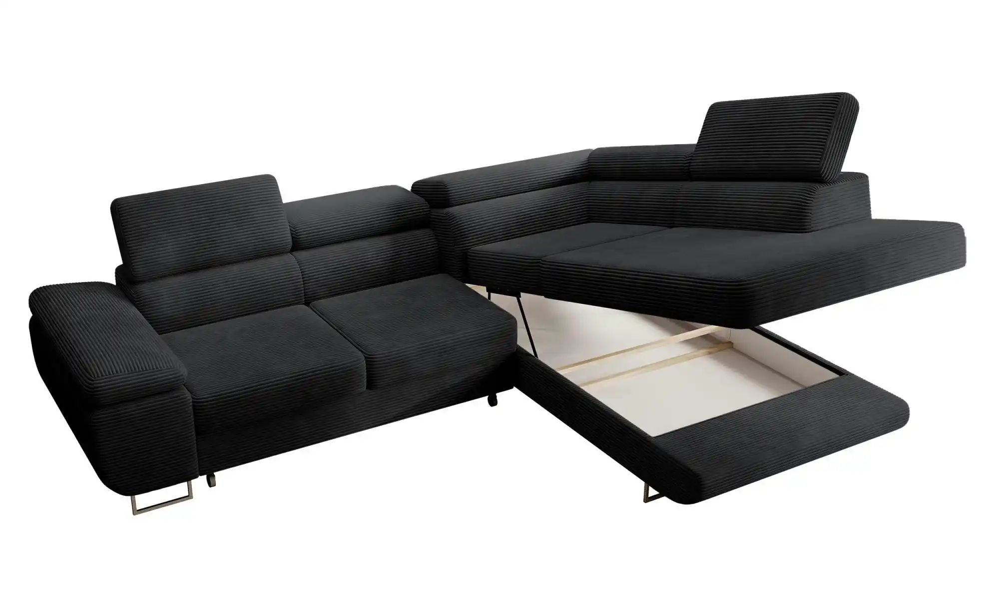 Thumbnail - Selsey Ecksofa mit Schlaffunktion Stevil ¦ schwarz ¦ Maße (cm): B: 275 H: 90 Polstermöbel > Sofas > Ecksofas - Höffner
