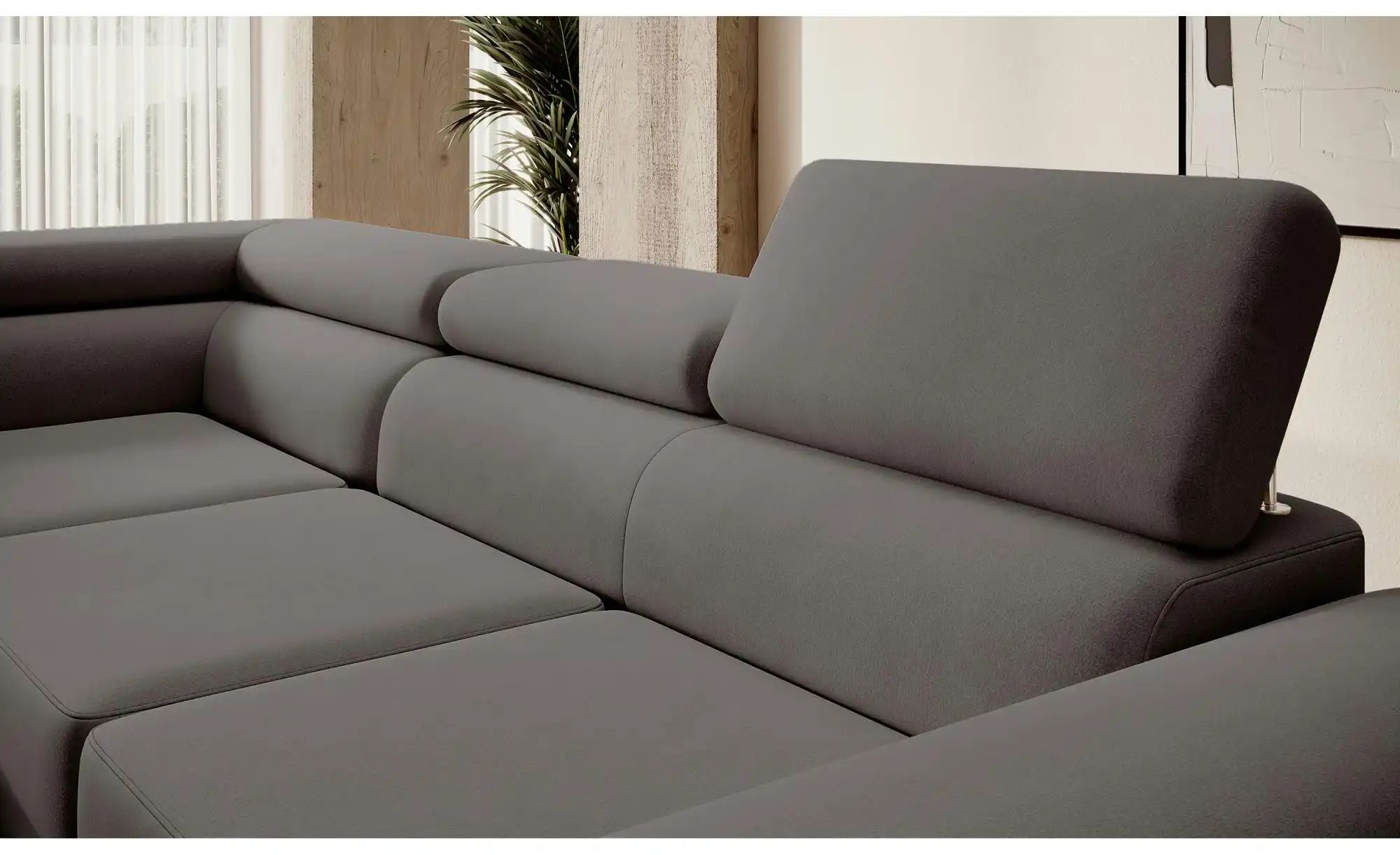Ecksofa  Stevil ¦ grau ¦ Maße (cm): B: 275 H: 90 Polstermöbel > Sofas > Eck günstig online kaufen