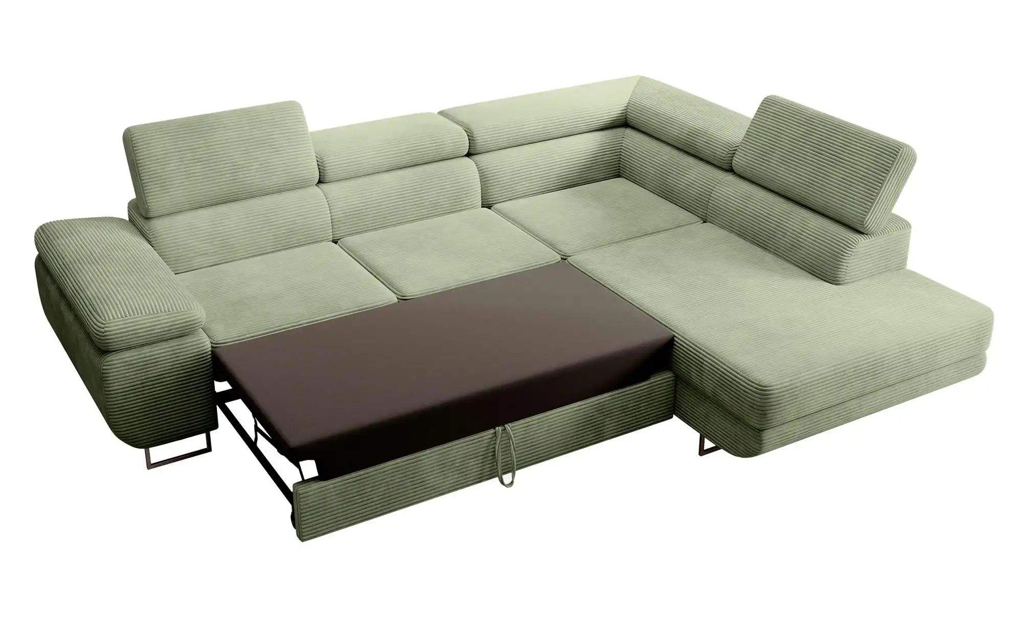 Thumbnail - Ecksofa mit Schlaffunktion Stevil ¦ grün ¦ Maße (cm): B: 275 H: 90 Polstermöbel > Sofas > Ecksofas - Höffner