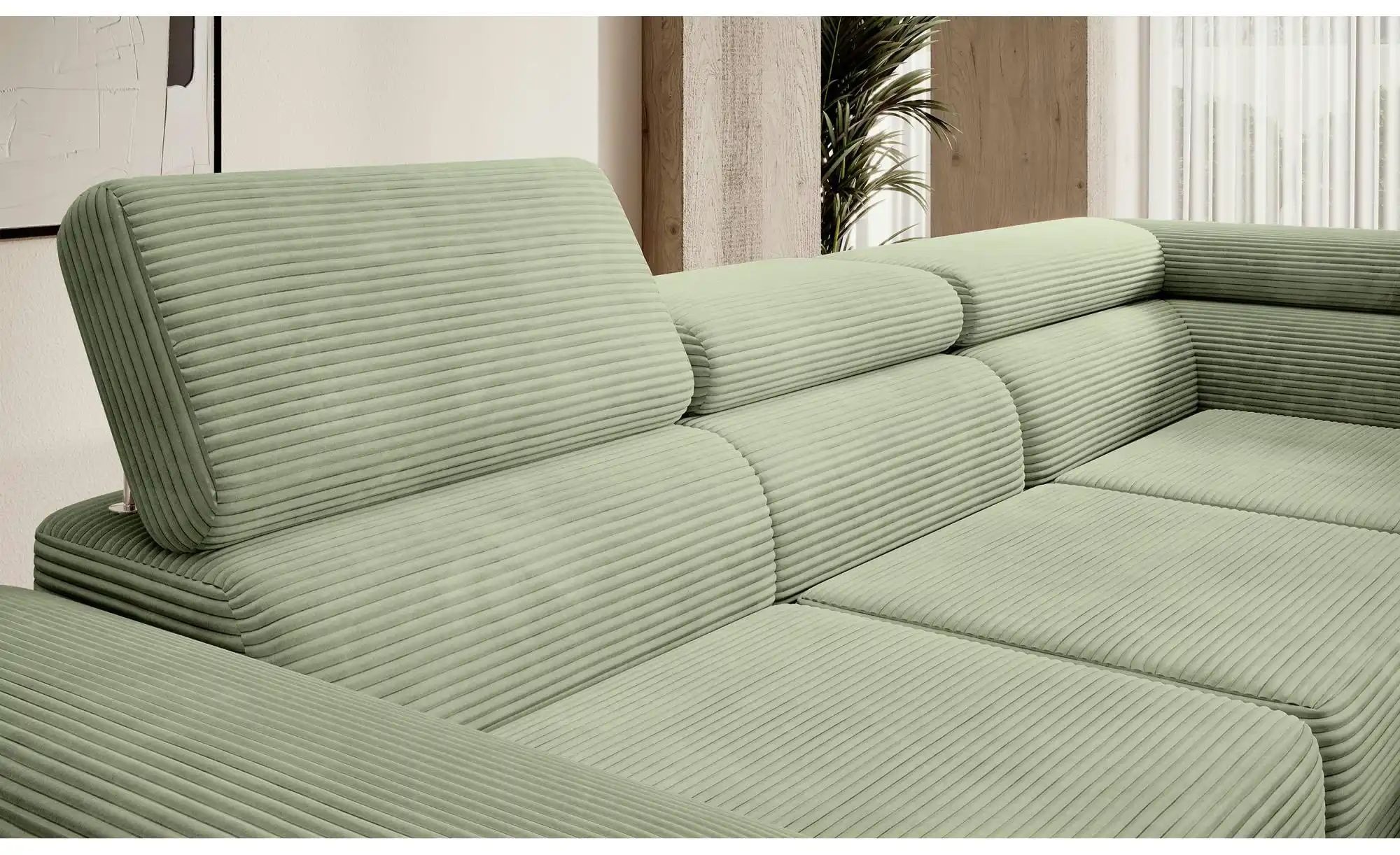 Thumbnail - Ecksofa mit Schlaffunktion Stevil ¦ grün ¦ Maße (cm): B: 275 H: 90 Polstermöbel > Sofas > Ecksofas - Höffner