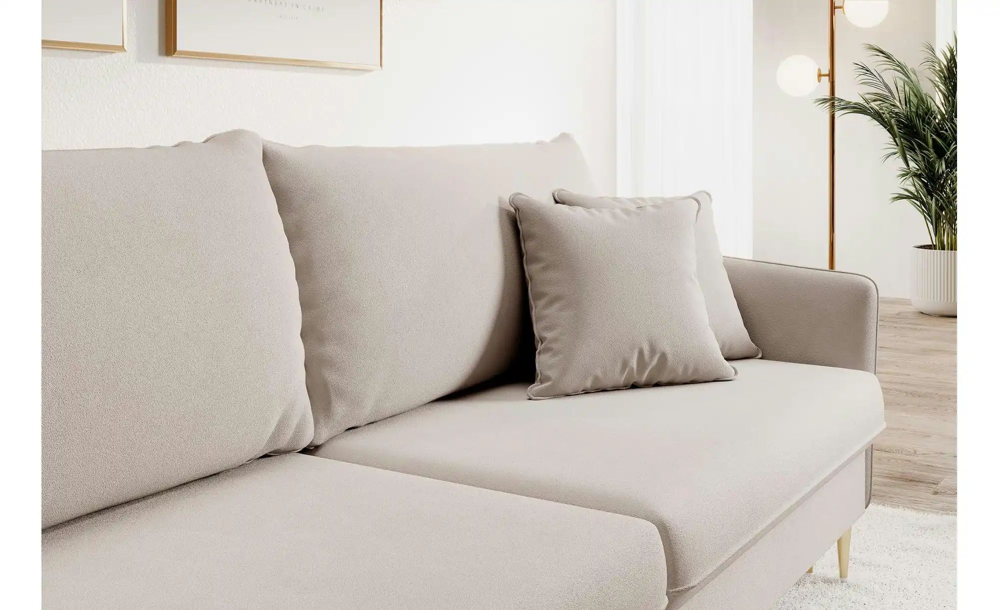 Thumbnail - Selsey Einzelsofa mit Schlaffunktion Volio ¦ beige ¦ Maße (cm): B: 221 H: 90 Polstermöbel > Sofas > 3-Sitzer - Höffner