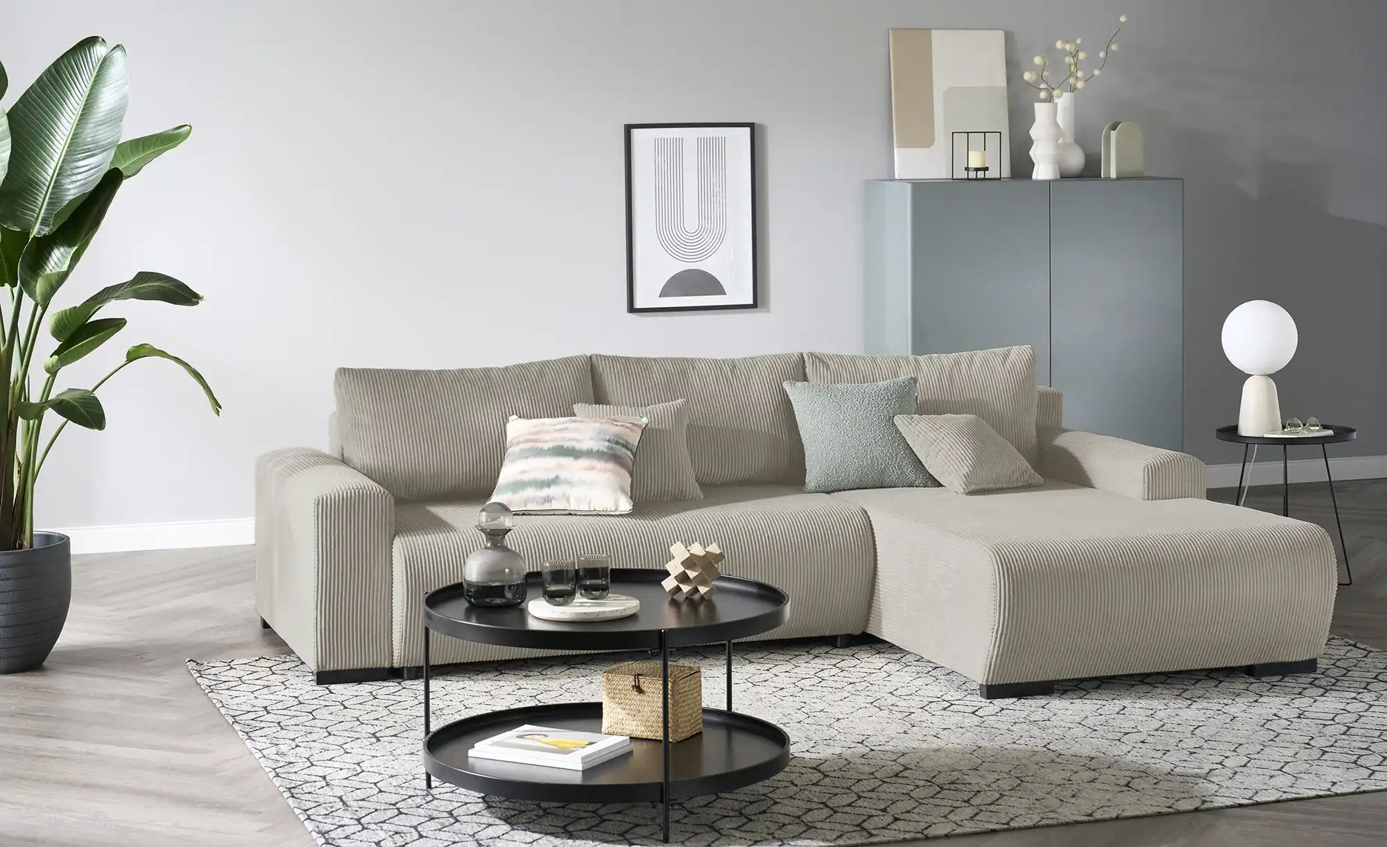 Thumbnail - smart Ecksofa  Nelly ¦ beige ¦ Maße (cm): B: 270 H: 85 T: 185.0 Polstermöbel > Sofas > 3-Sitzer - Höffner