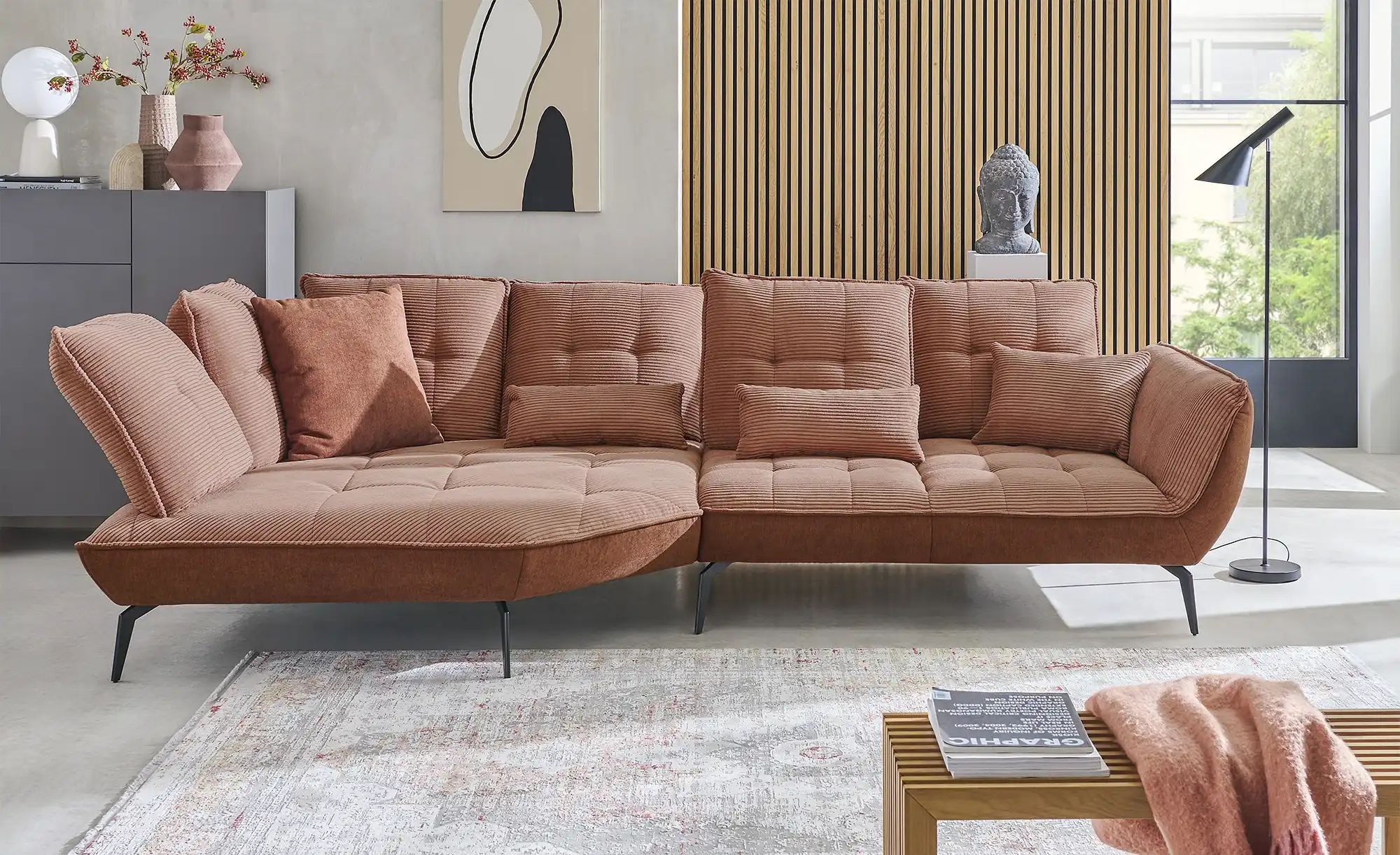 vito Ecksofa  Ticona ¦ kupfer ¦ Maße (cm): B: 336 H: 93 T: 169.0 Polstermöb günstig online kaufen