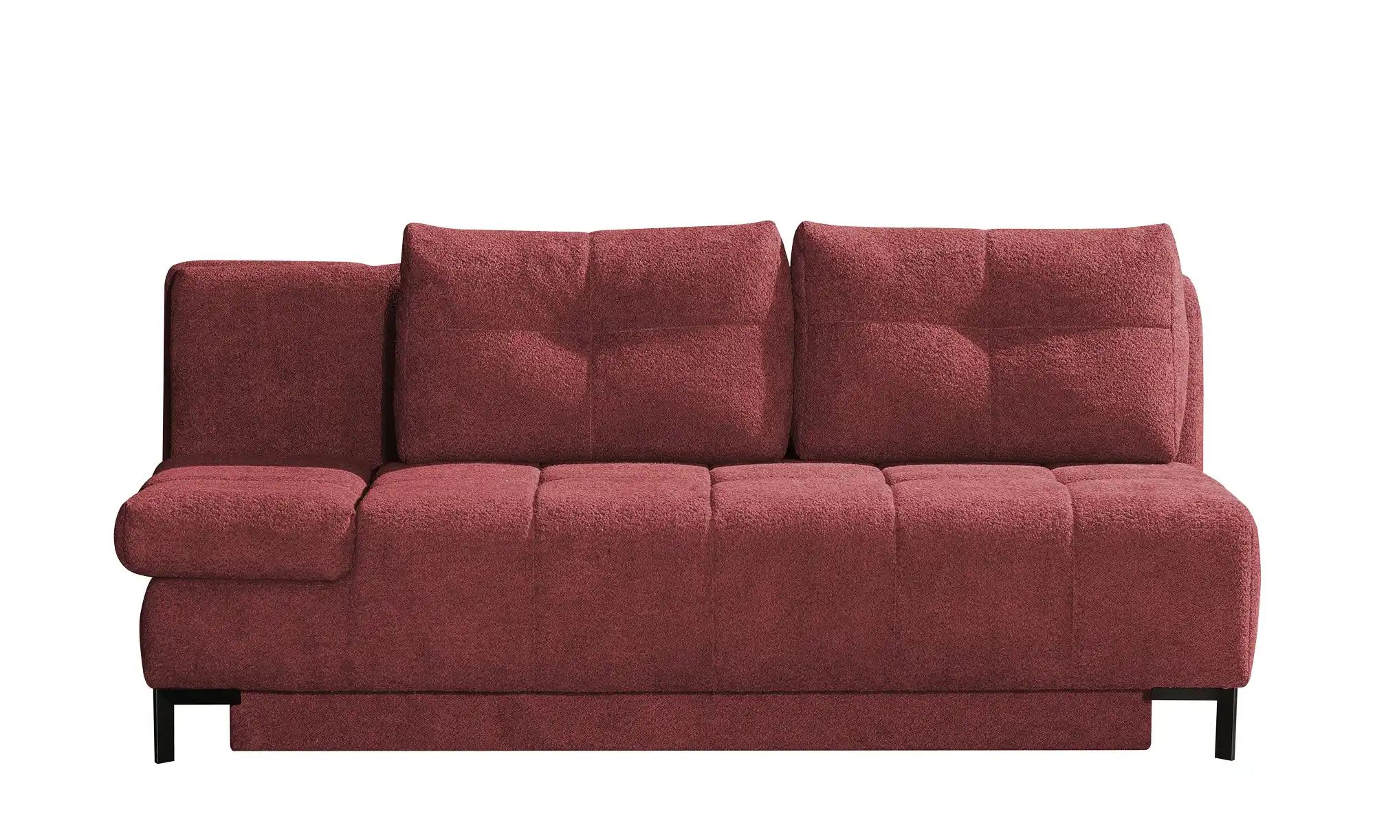 Querschläfer  aus Bouclé  Sammy ¦ rot ¦ Maße (cm): B: 206 H: 98 T: 98.0 Pol günstig online kaufen