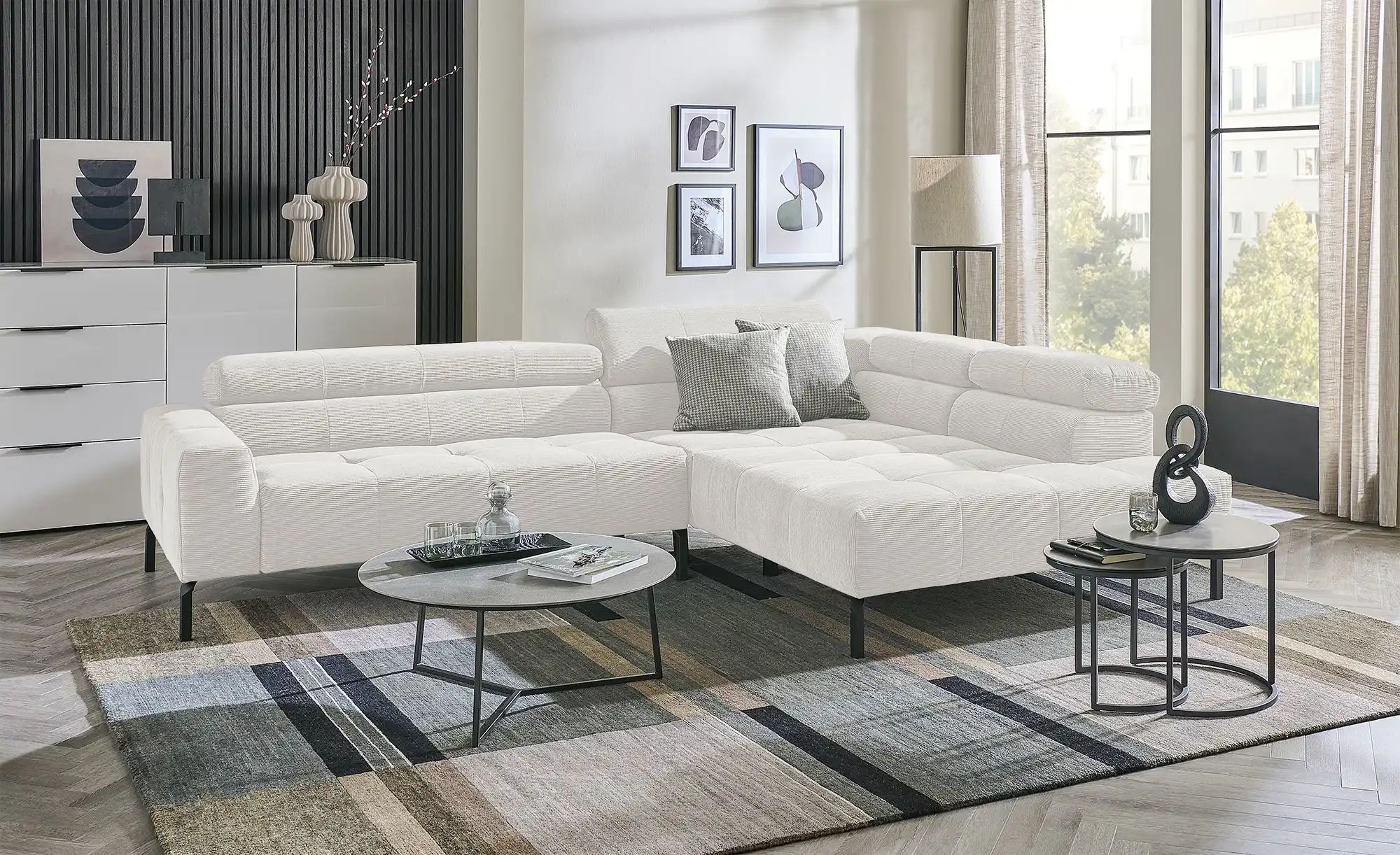 Max Schelling Ecksofa verstellbare Kopfteile MS Verve ¦ grau ¦ Maße (cm): B günstig online kaufen