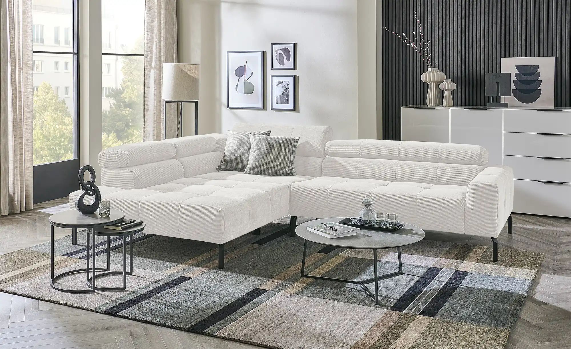 Thumbnail - Max Schelling Ecksofa verstellbare Kopfteile MS Verve ¦ grau ¦ Maße (cm): B: 311 H: 88 T: 219.0 Polstermöbel > Sofas > E...