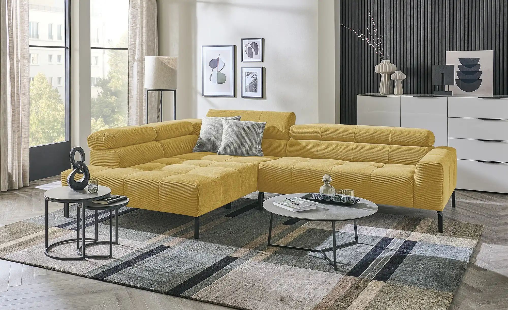 Max Schelling Ecksofa verstellbare Kopfteile MS Verve ¦ gelb ¦ Maße (cm): B günstig online kaufen