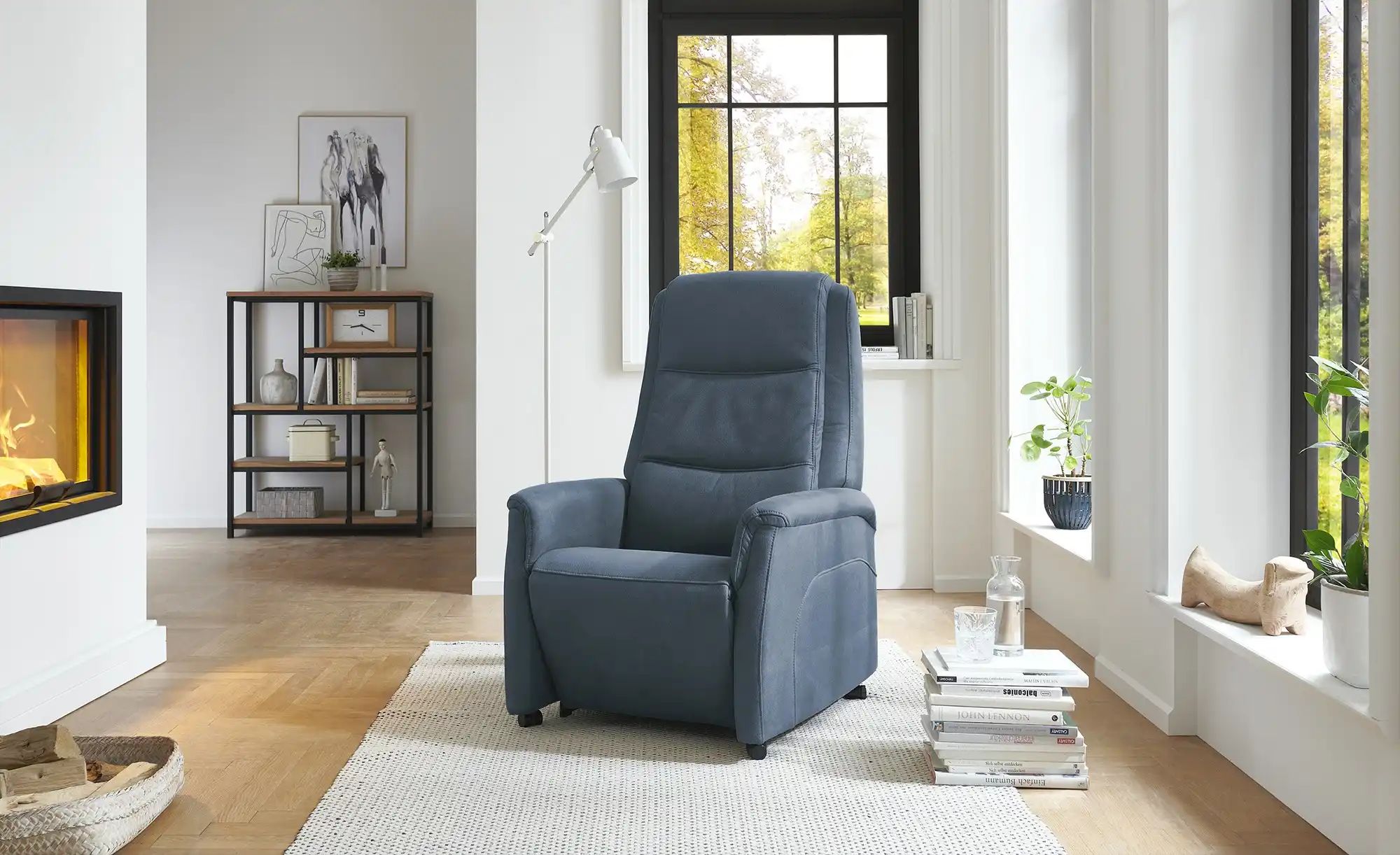 Hukla Fernsehsessel mit Aufstehhilfe Dean ¦ blau ¦ Maße (cm): B: 70 H: 105 günstig online kaufen