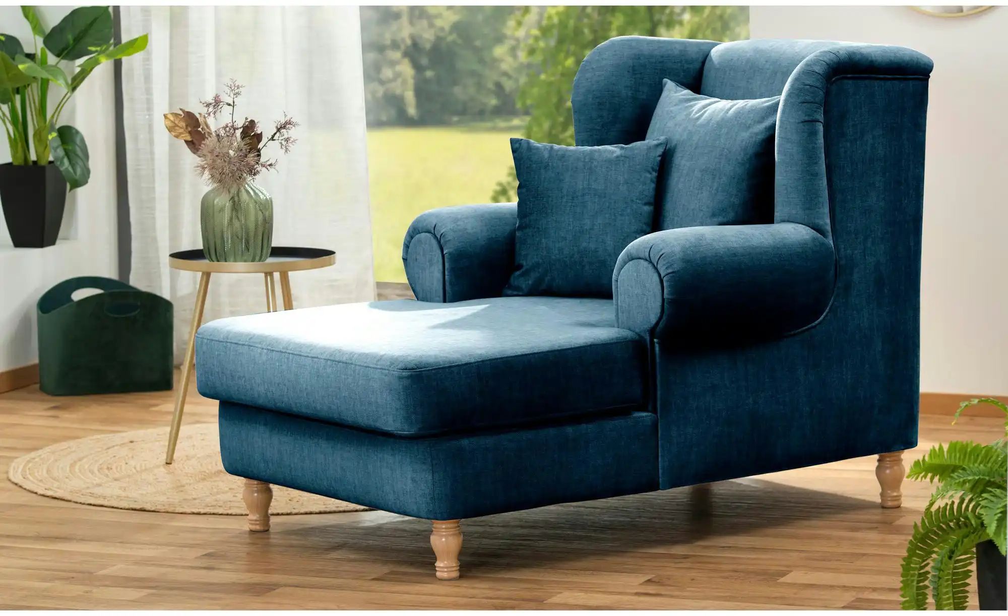 Thumbnail - Max Winzer Big-Sessel  Mareille ¦ blau ¦ Maße (cm): B: 103 H: 103 Polstermöbel > Sessel > Ohrensessel - Höffner