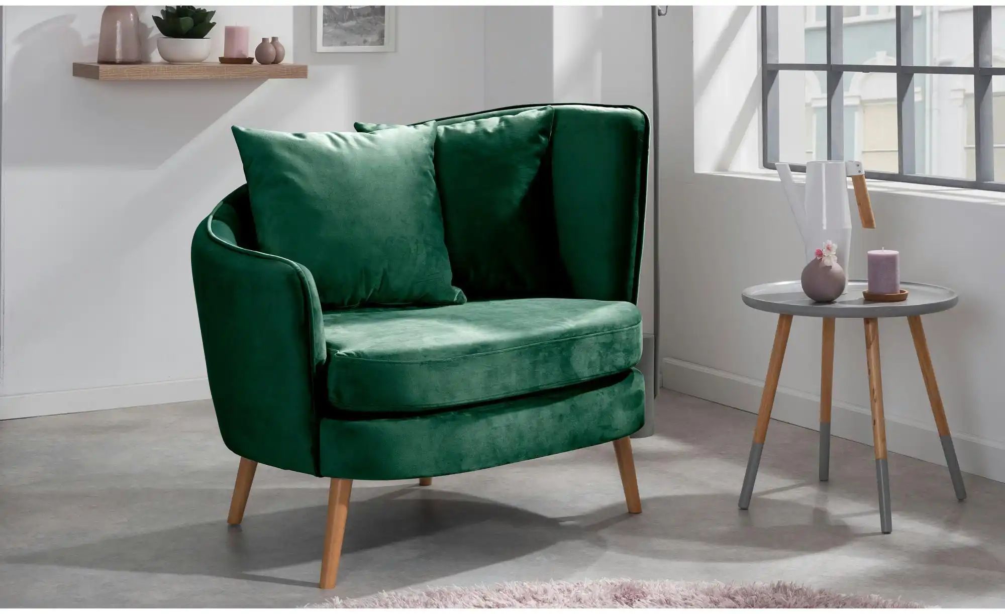 Thumbnail - Max Winzer Sessel  Miranda ¦ grün ¦ Maße (cm): B: 106 H: 88 Polstermöbel > Sessel > Lounge Sessel - Höffner