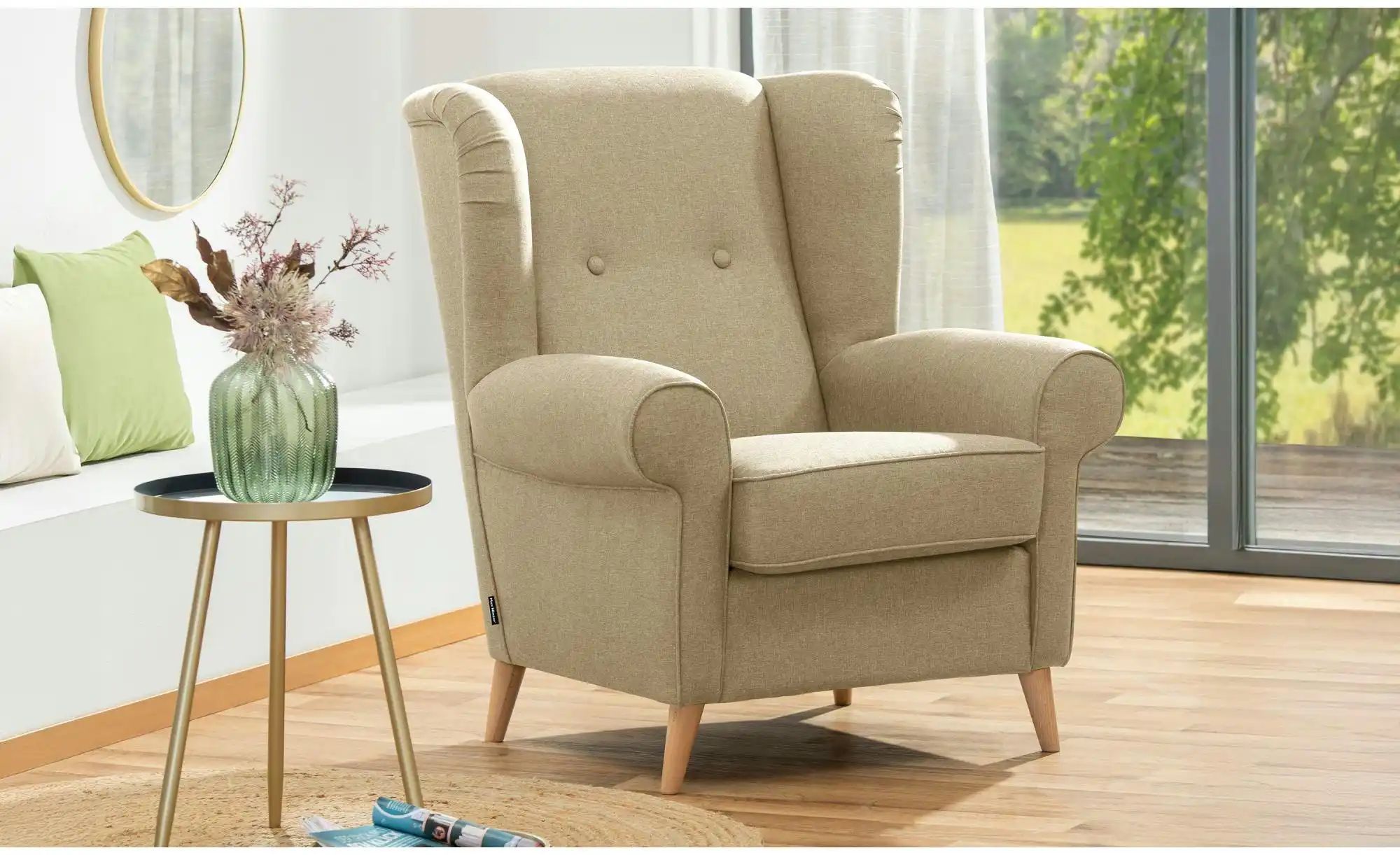 Max Winzer Sessel  Anton ¦ beige ¦ Maße (cm): B: 88 H: 99 Polstermöbel > Se günstig online kaufen
