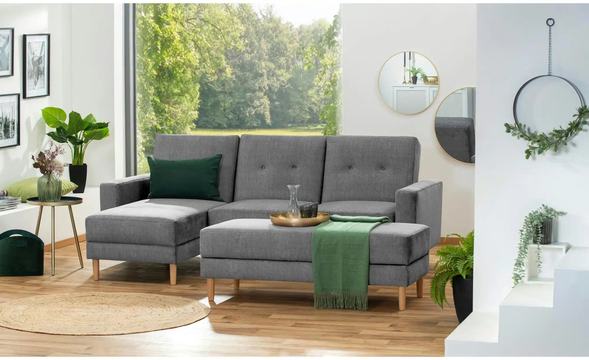 Thumbnail - Max Winzer Ecksofa mit Hocker Just Cool ¦ schwarz ¦ Maße (cm): B: 230 H: 92 Polstermöbel > Sofas > Ecksofas - Höffner