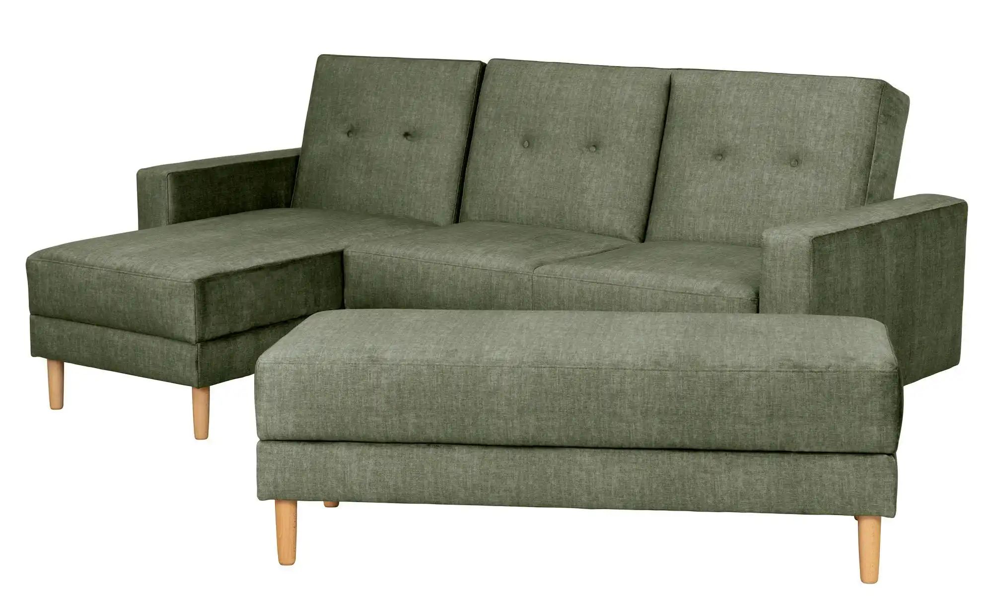 Thumbnail - Max Winzer Ecksofa mit Hocker Just Cool ¦ grün ¦ Maße (cm): B: 230 H: 92 Polstermöbel > Sofas > Ecksofas - Höffner