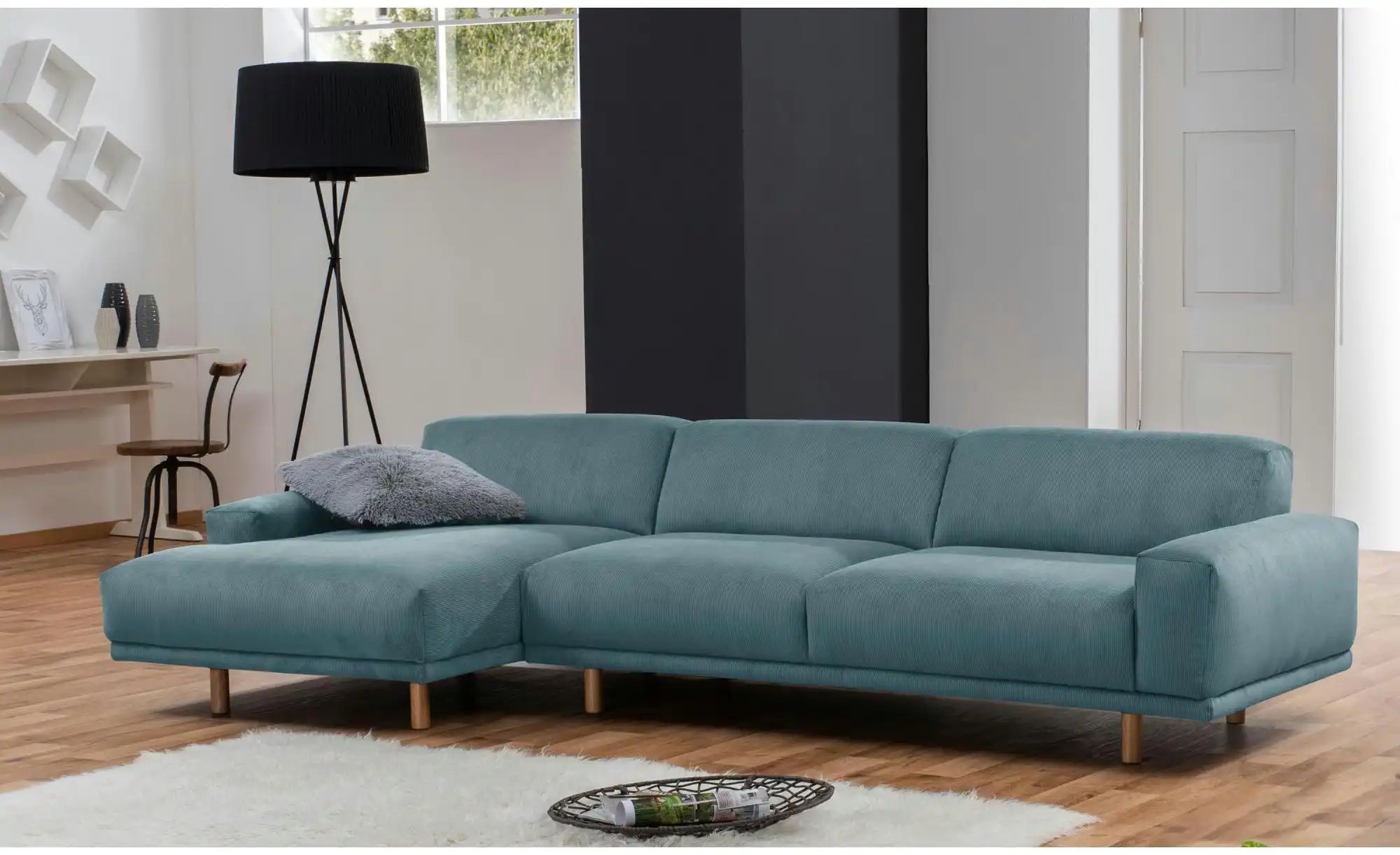 Thumbnail - Max Winzer Ecksofa  Penelope ¦ blau ¦ Maße (cm): B: 283 H: 68 Polstermöbel > Sofas > Ecksofas - Höffner