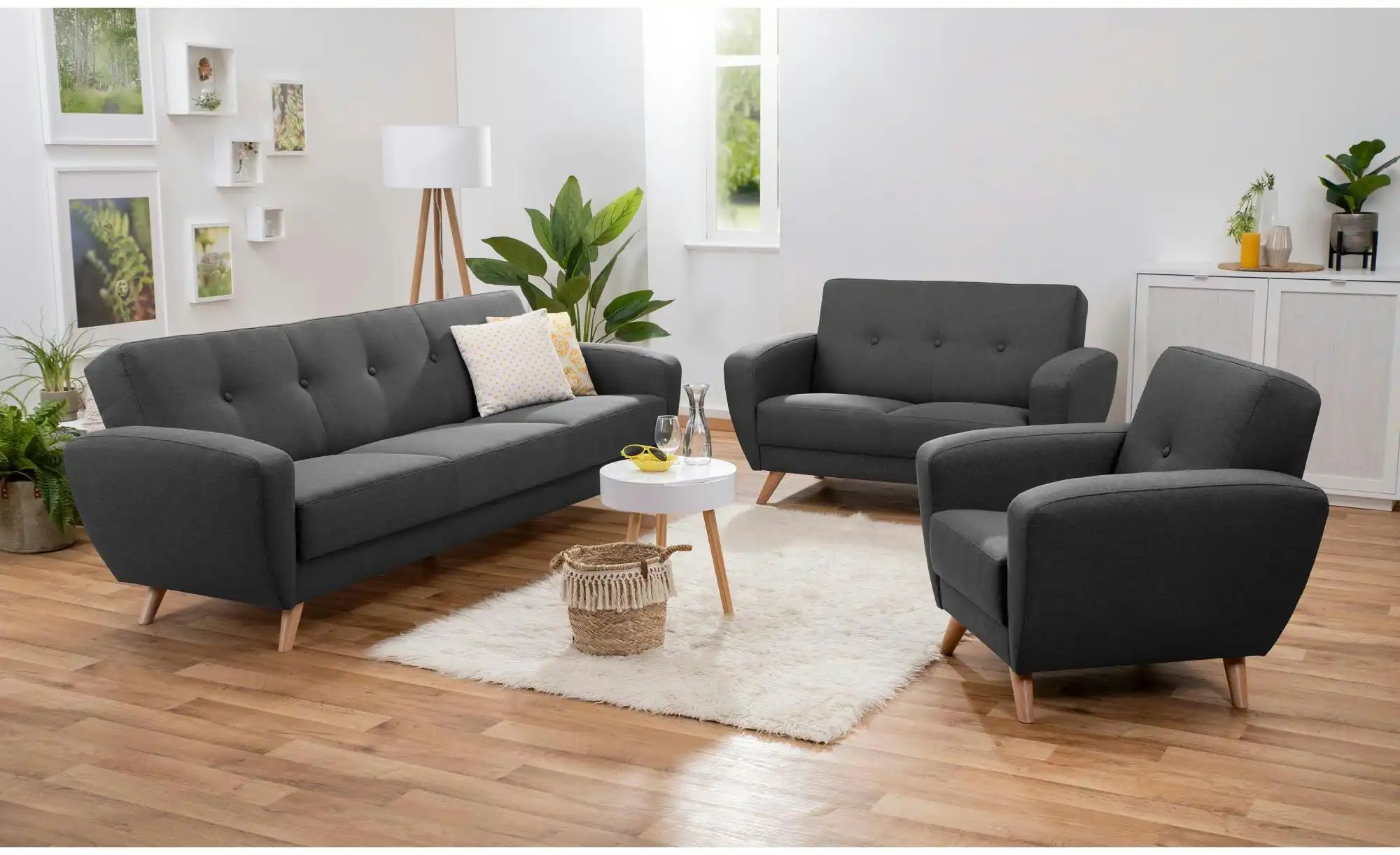 Thumbnail - Max Winzer Einzelsofa Jerry ¦ grau ¦ Maße (cm): B: 136 H: 85 Polstermöbel > Sofas > 2-Sitzer - Höffner