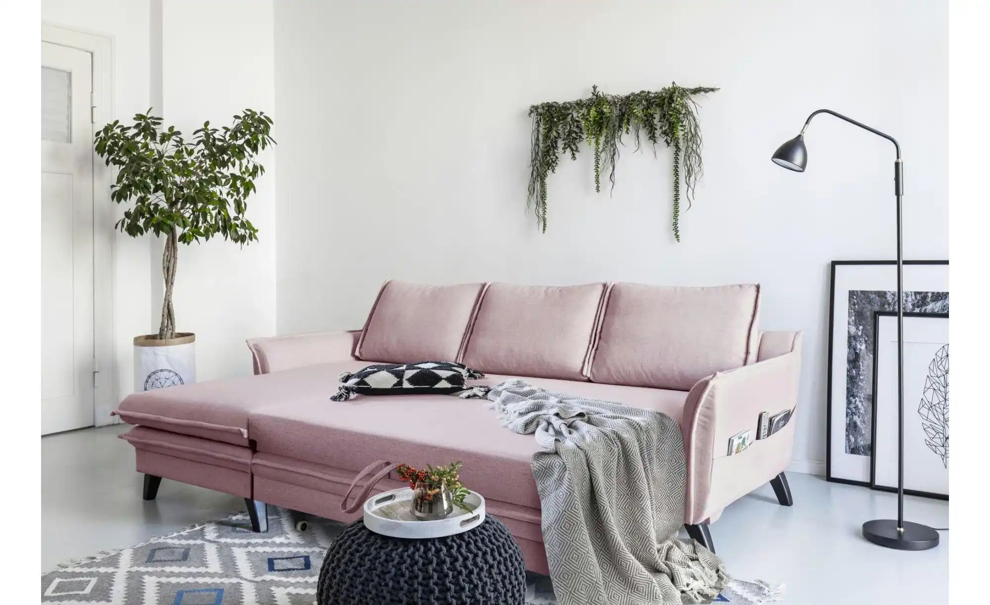 Thumbnail - Miuform Ecksofa mit Schlaffunktion Charming Charlie ¦ rosa/pink ¦ Maße (cm): B: 228 H: 90 Polstermöbel > Sofas > Ecksofa...