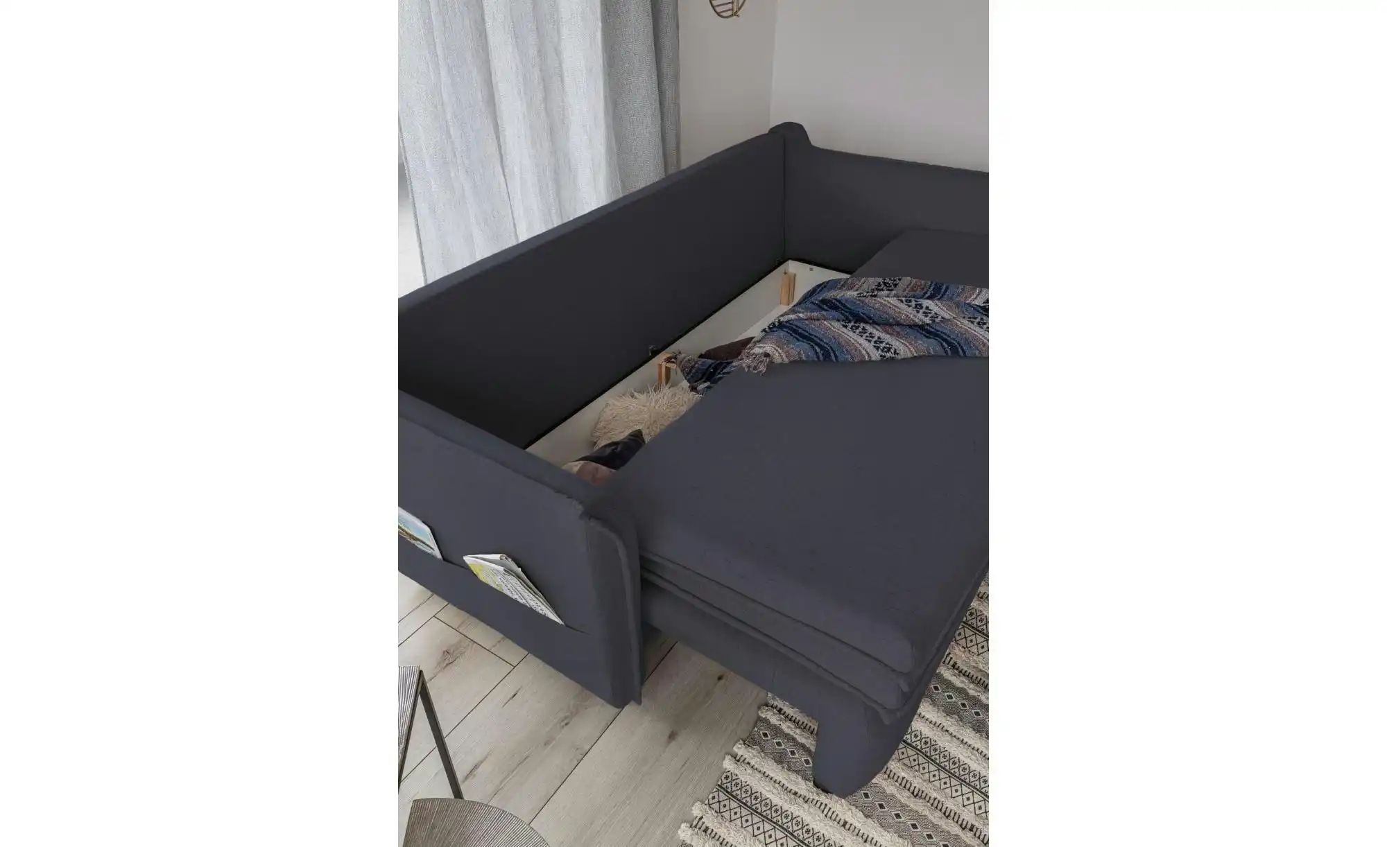 Miuform Einzelsofa mit Schlaffunktion Charming Charlie ¦ grau ¦ Maße (cm): günstig online kaufen