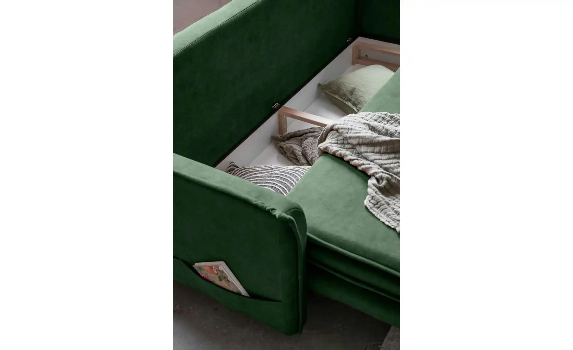Miuform Einzelsofa mit Schlaffunktion  Charming Charlie ¦ grün ¦ Maße (cm): günstig online kaufen