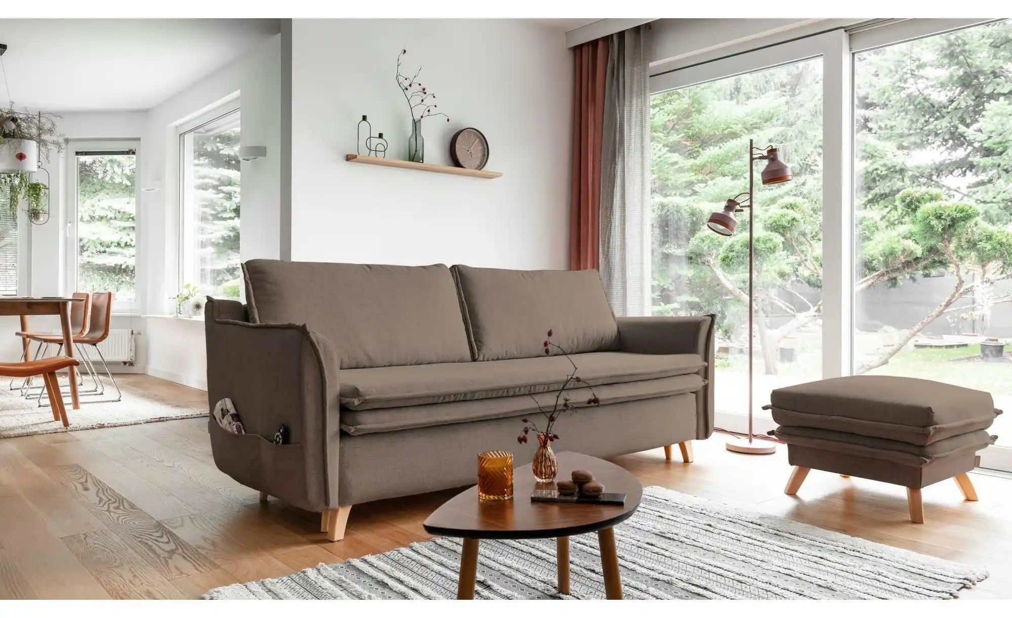 Thumbnail - Miuform Einzelsofa mit Schlaffunktion Charming Charlie ¦ braun ¦ Maße (cm): B: 225 H: 85 Polstermöbel > Sofas > 3-Sitzer...