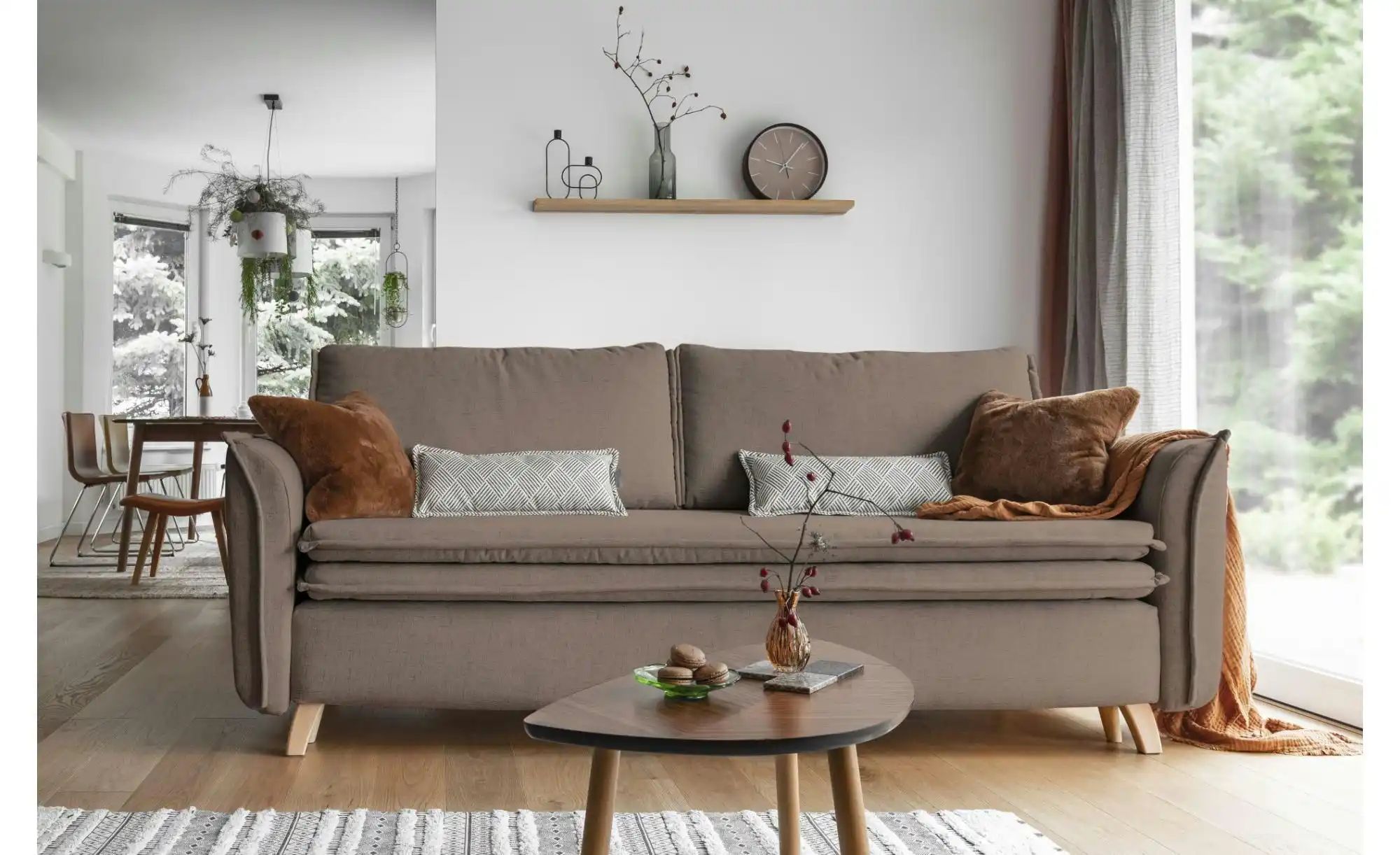 Thumbnail - Miuform Einzelsofa mit Schlaffunktion Charming Charlie ¦ braun ¦ Maße (cm): B: 225 H: 85 Polstermöbel > Sofas > 3-Sitzer...