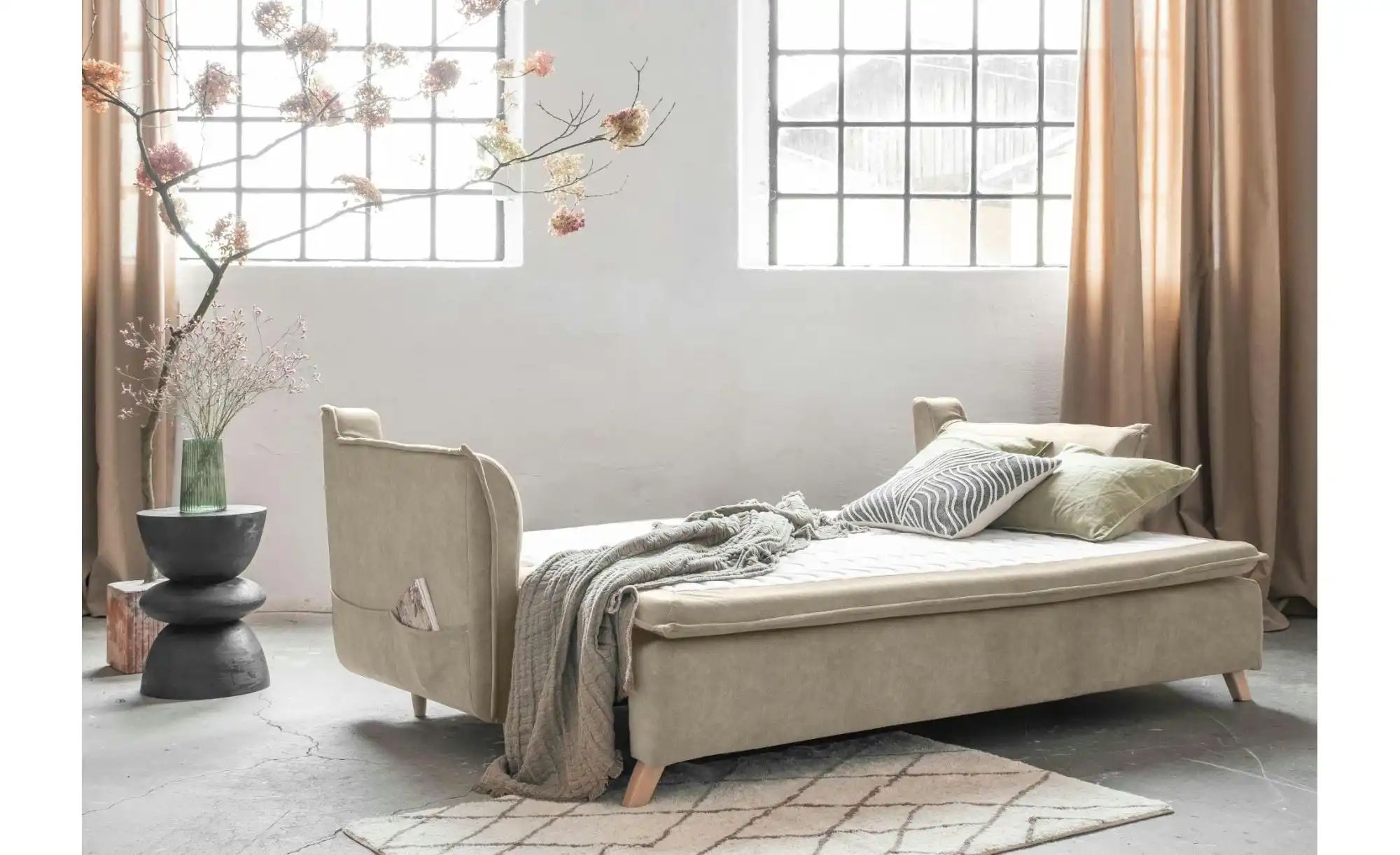 Miuform Einzelsofa mit Schlaffunktion  Charming Charlie ¦ beige ¦ Maße (cm) günstig online kaufen