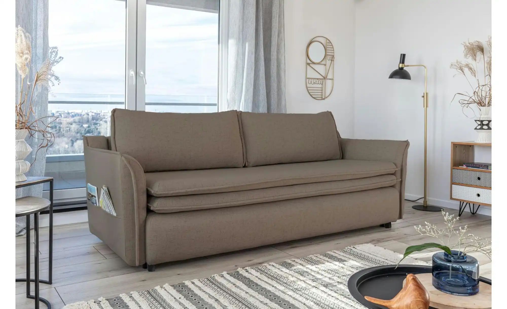 Miuform 3-Sitzer Sofa mit Bettfunktion  Charming Charlie ¦ braun ¦ Maße (cm günstig online kaufen