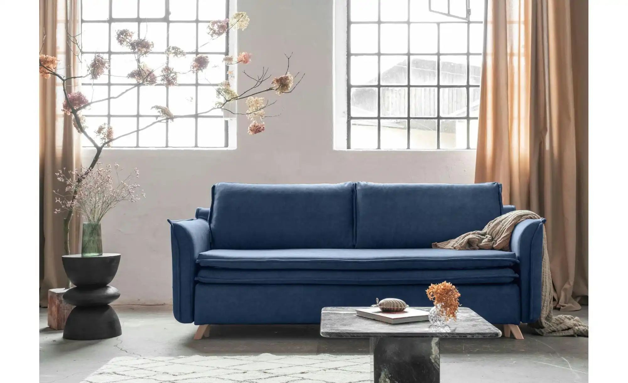 Thumbnail - Miuform Einzelsofa mit Schlaffunktion  Charming Charlie ¦ blau ¦ Maße (cm): B: 225 H: 85 Polstermöbel > Sofas > 3-Sitzer...