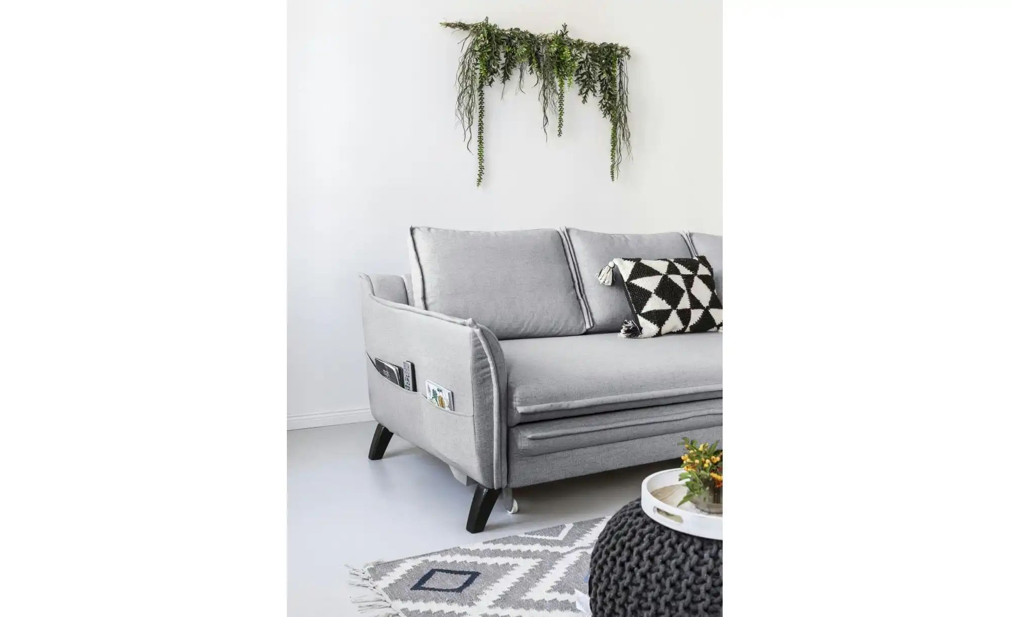 Miuform Ecksofa mit Schlaffunktion Charming Charlie ¦ grau ¦ Maße (cm): B: günstig online kaufen