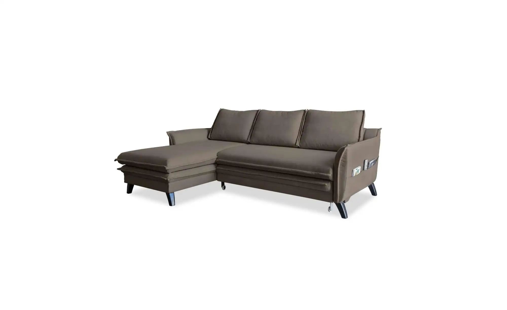 Miuform Ecksofa mit Schlaffunktion Charming Charlie ¦ braun ¦ Maße (cm): B: günstig online kaufen